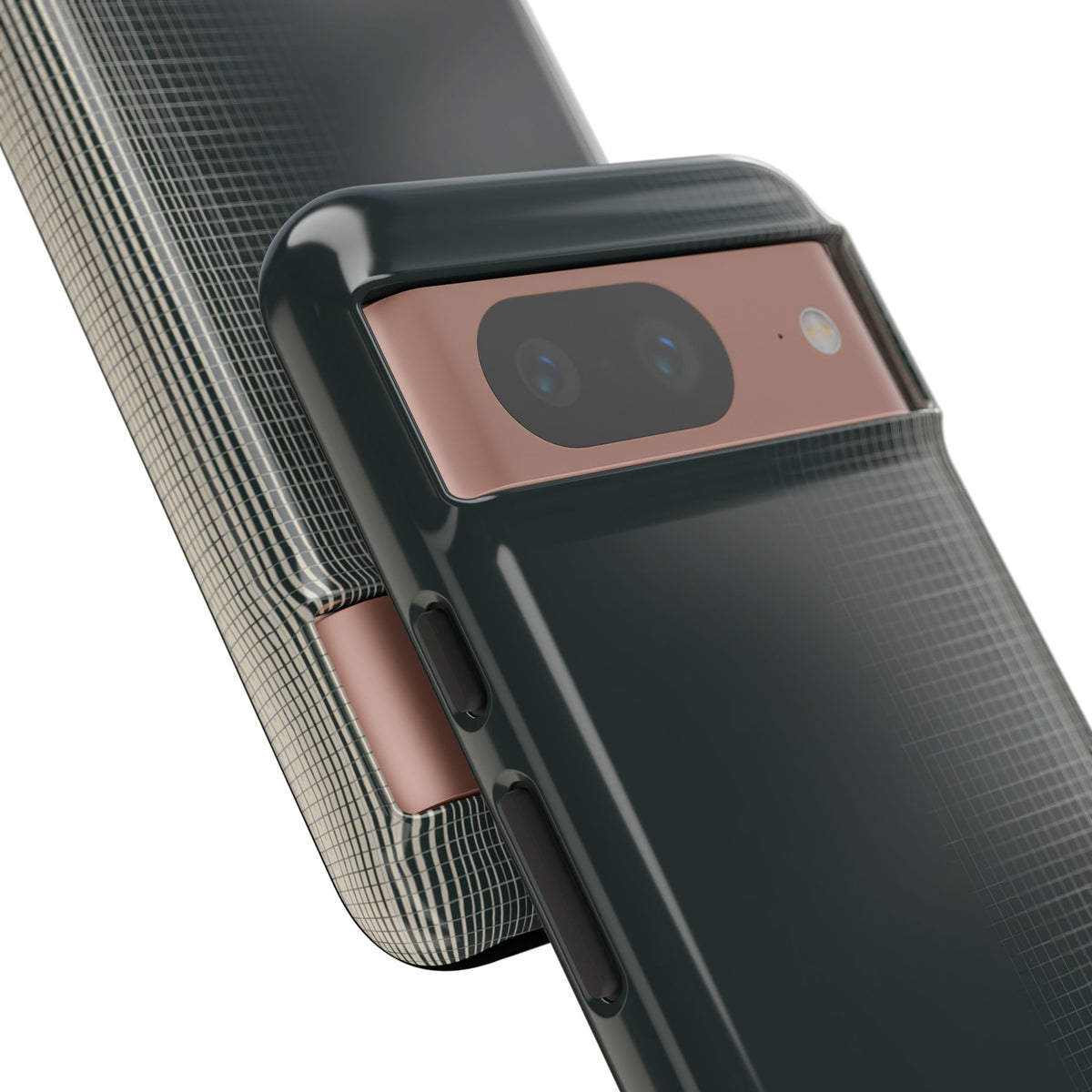 Grey Tough Phone Case for Google Pixel - Charcoal Tech Grid