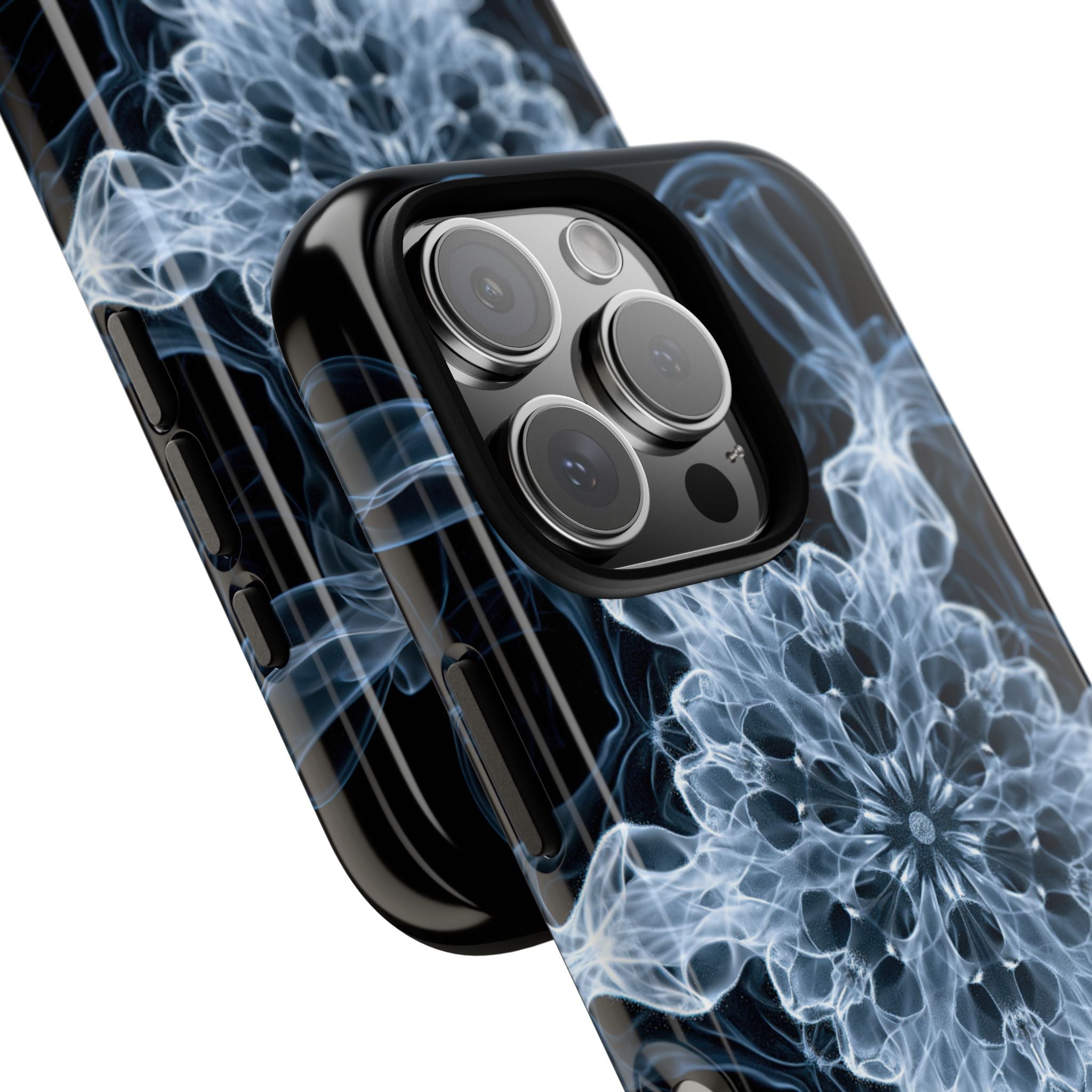 Blue Tough Phone Case for iPhone - Glacial Smoke Crown