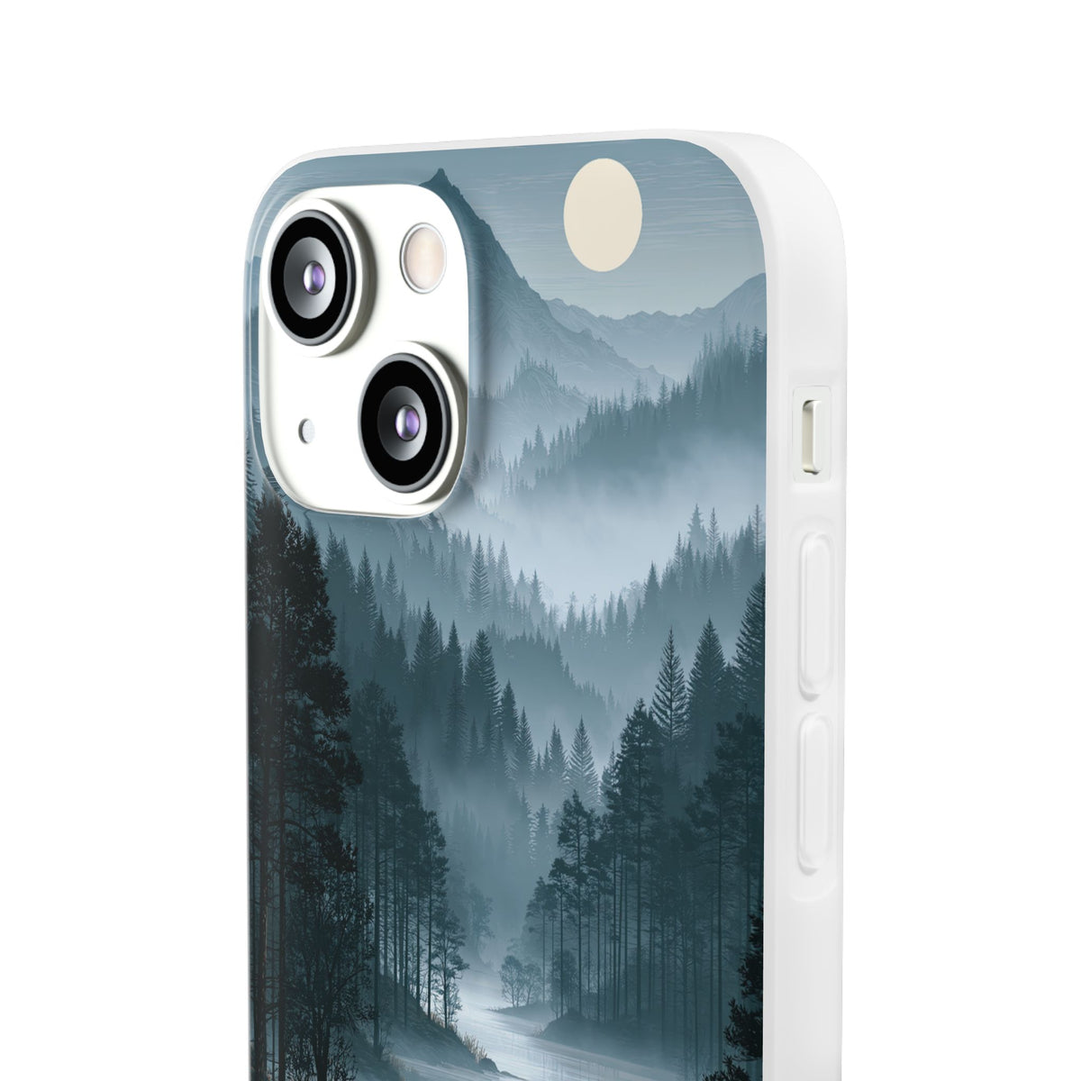 Silent Nordic Fjord · Lite Phone Case for iPhone · Blue