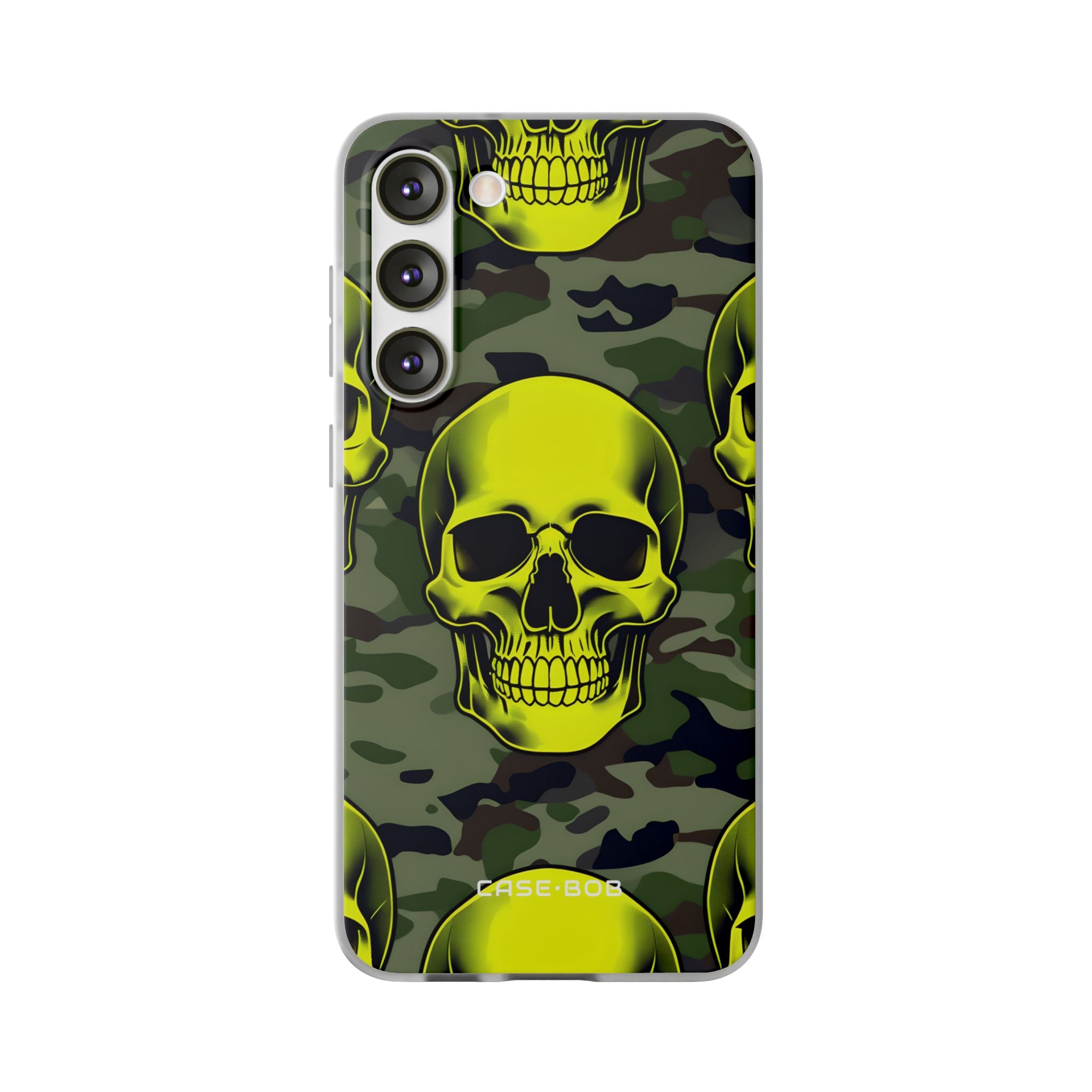 Neon Skull Camo Samsung S23 Plus -pehmustekotelo - Pehmeä