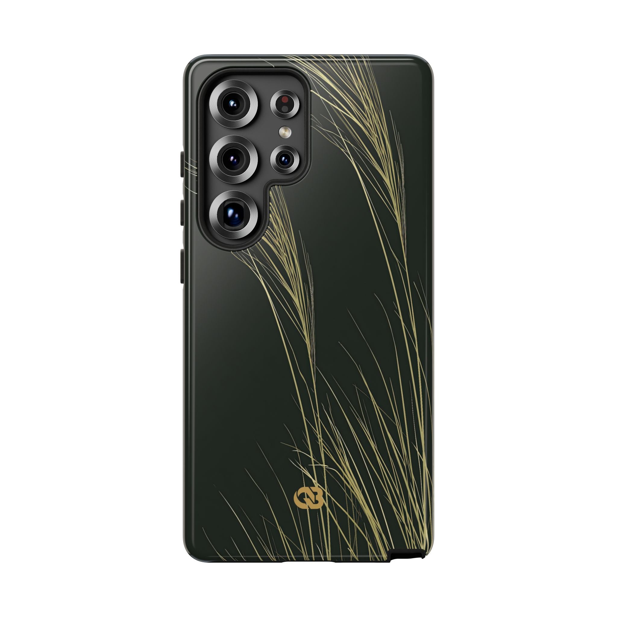 Green Tough Phone Case for Samsung - Midnight Gilded Grass