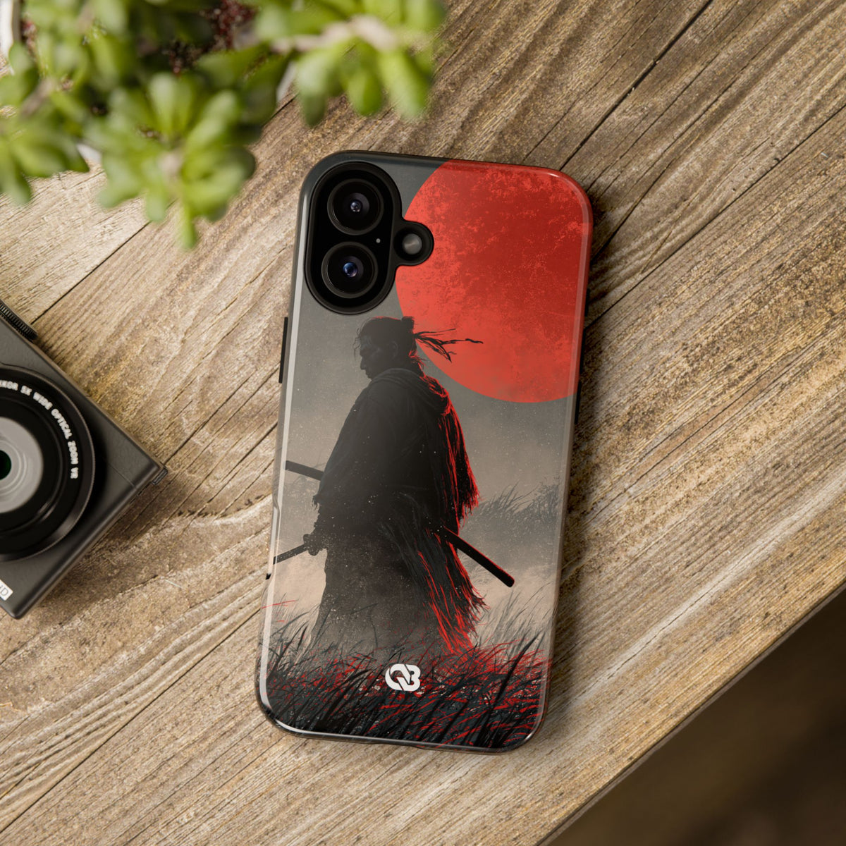Crimson Moon Ronin · Tough Phone Case for iPhone · Black