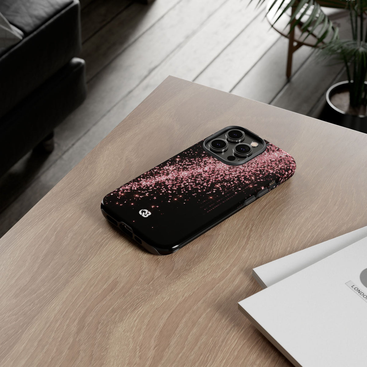 Rose Digital Cascade · Tough Phone Case for iPhone · Pink