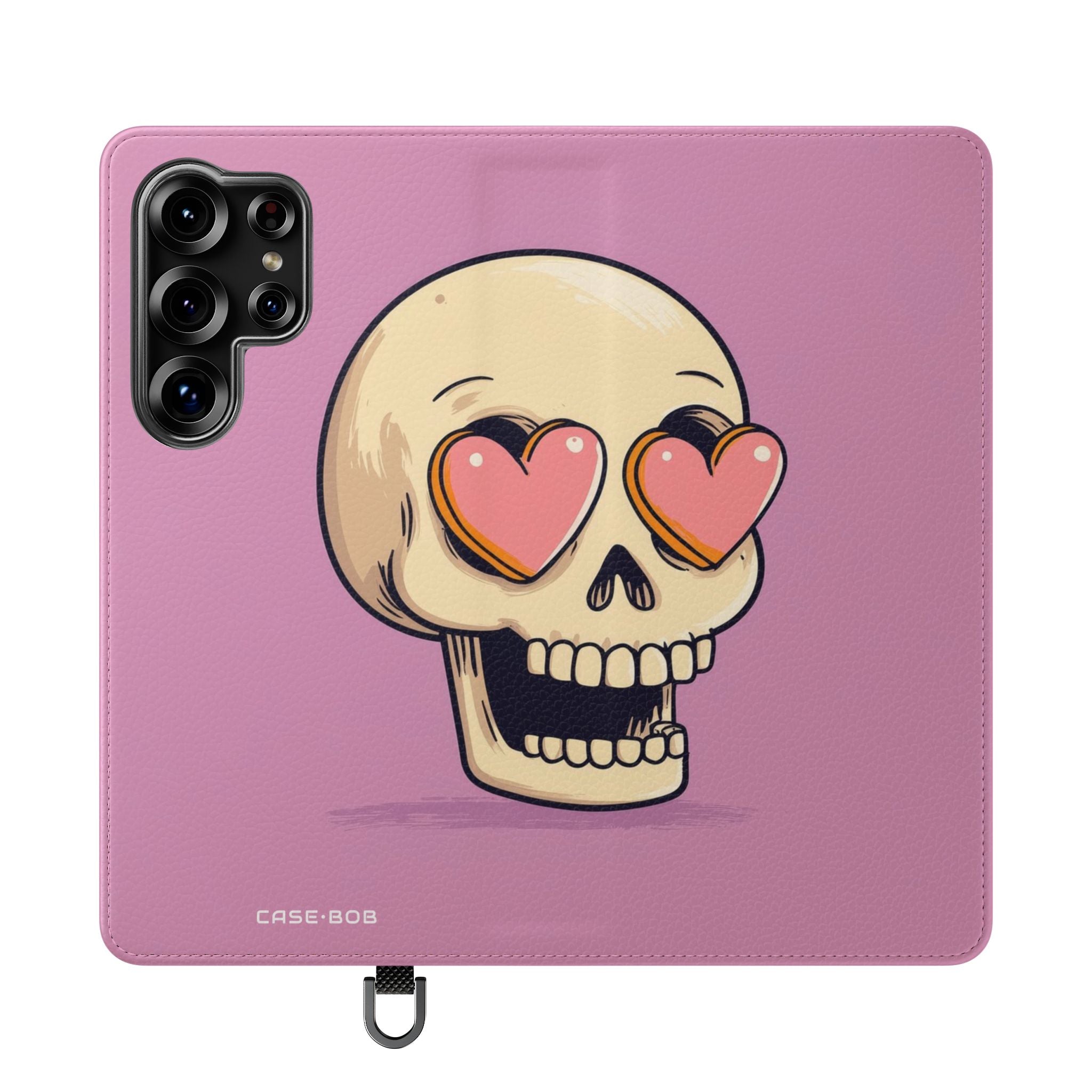 Heart Eyes Skull - Samsung S25 Ultra Case - Wallet