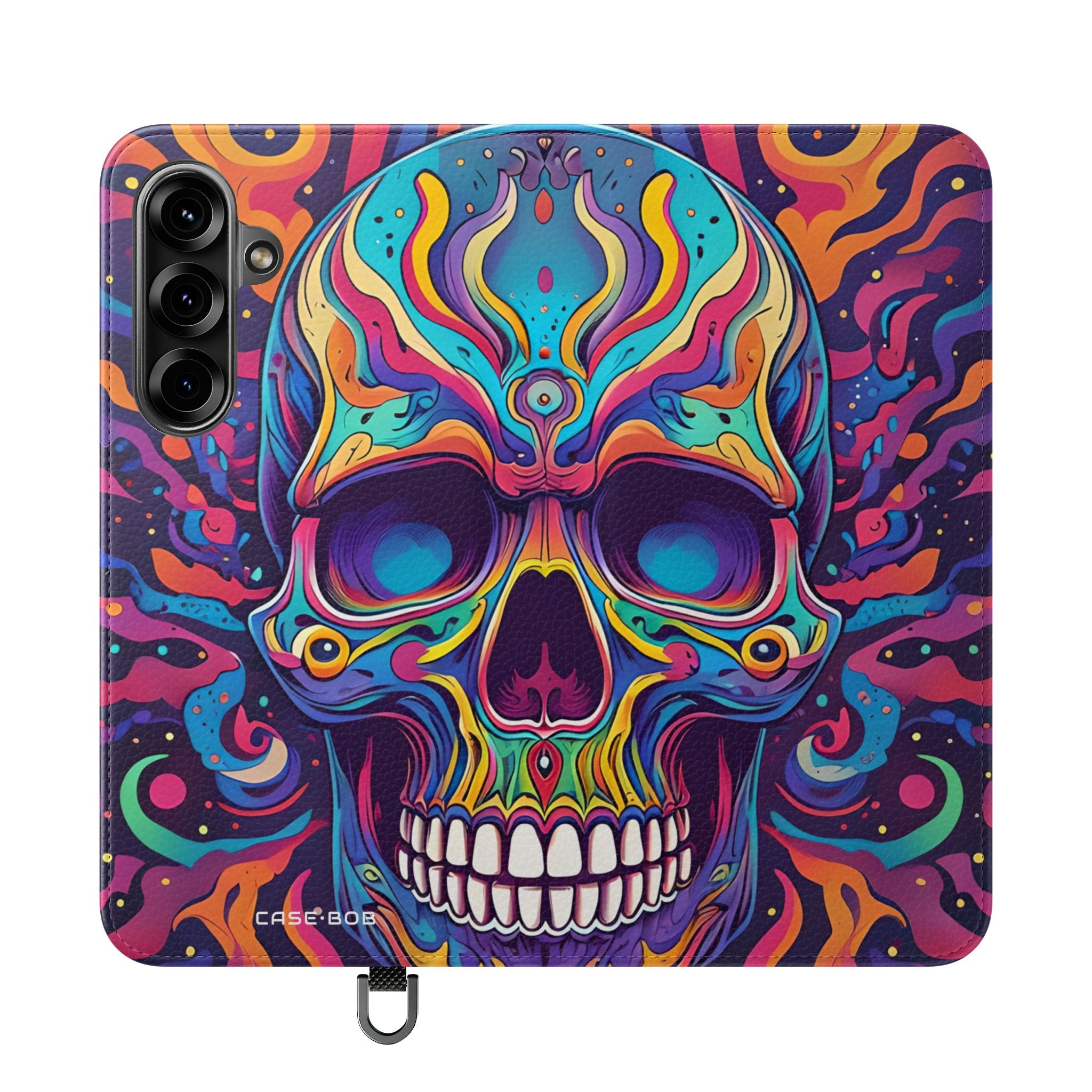 Psychedelic Skull - Samsung S25+ Case - Lompakkokotelo