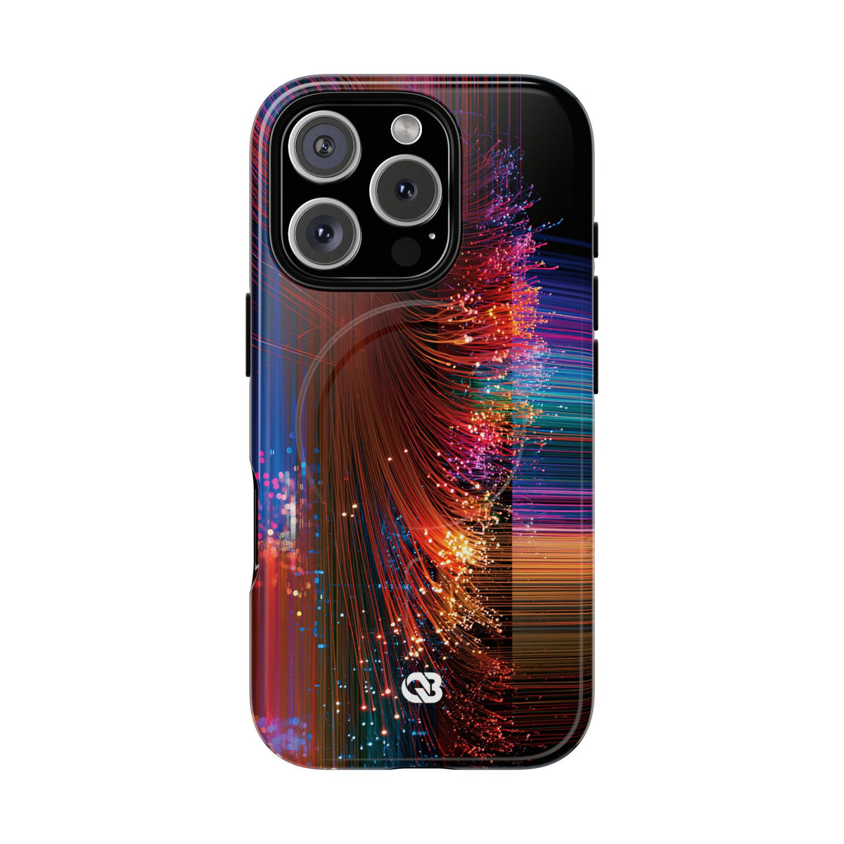 Black Tough 2.0 Magsafe Phone Case for iPhone - Cyber Optic Streak