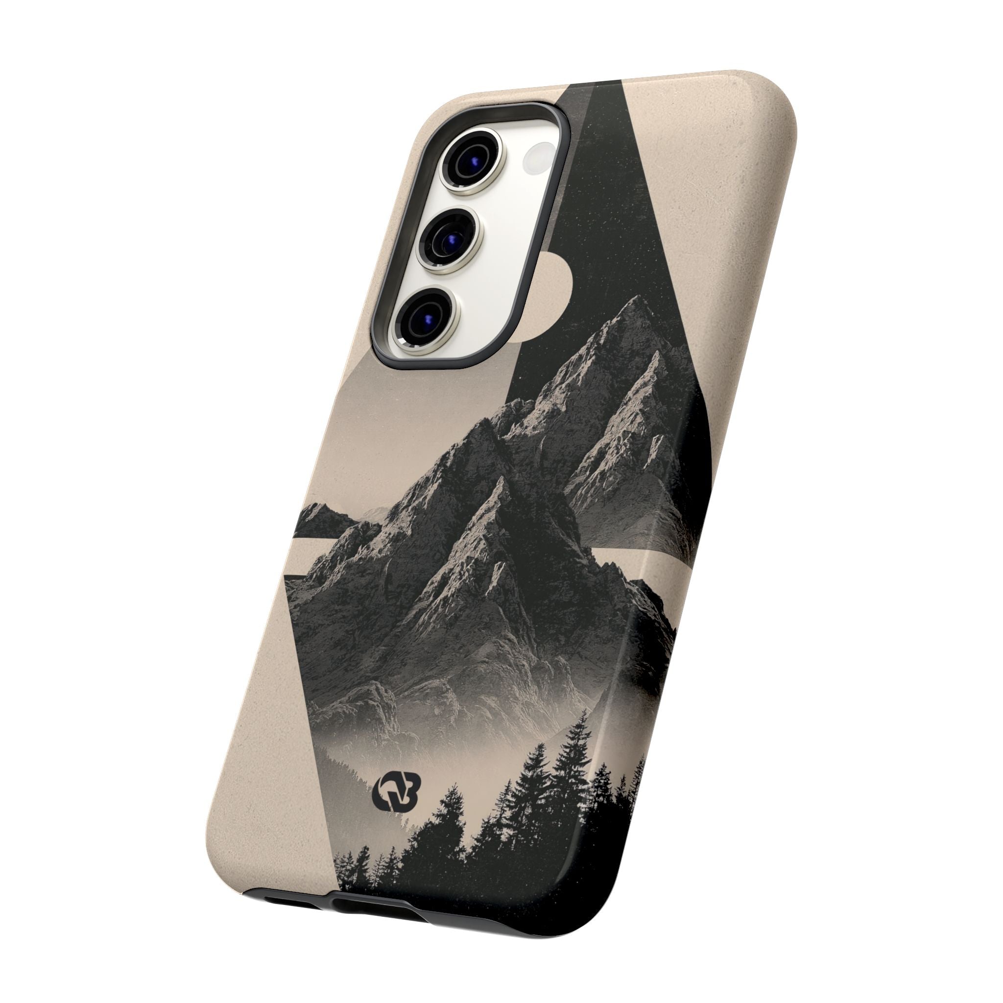 Beige Tough Phone Case for Samsung - Obsidian Summit Parchment