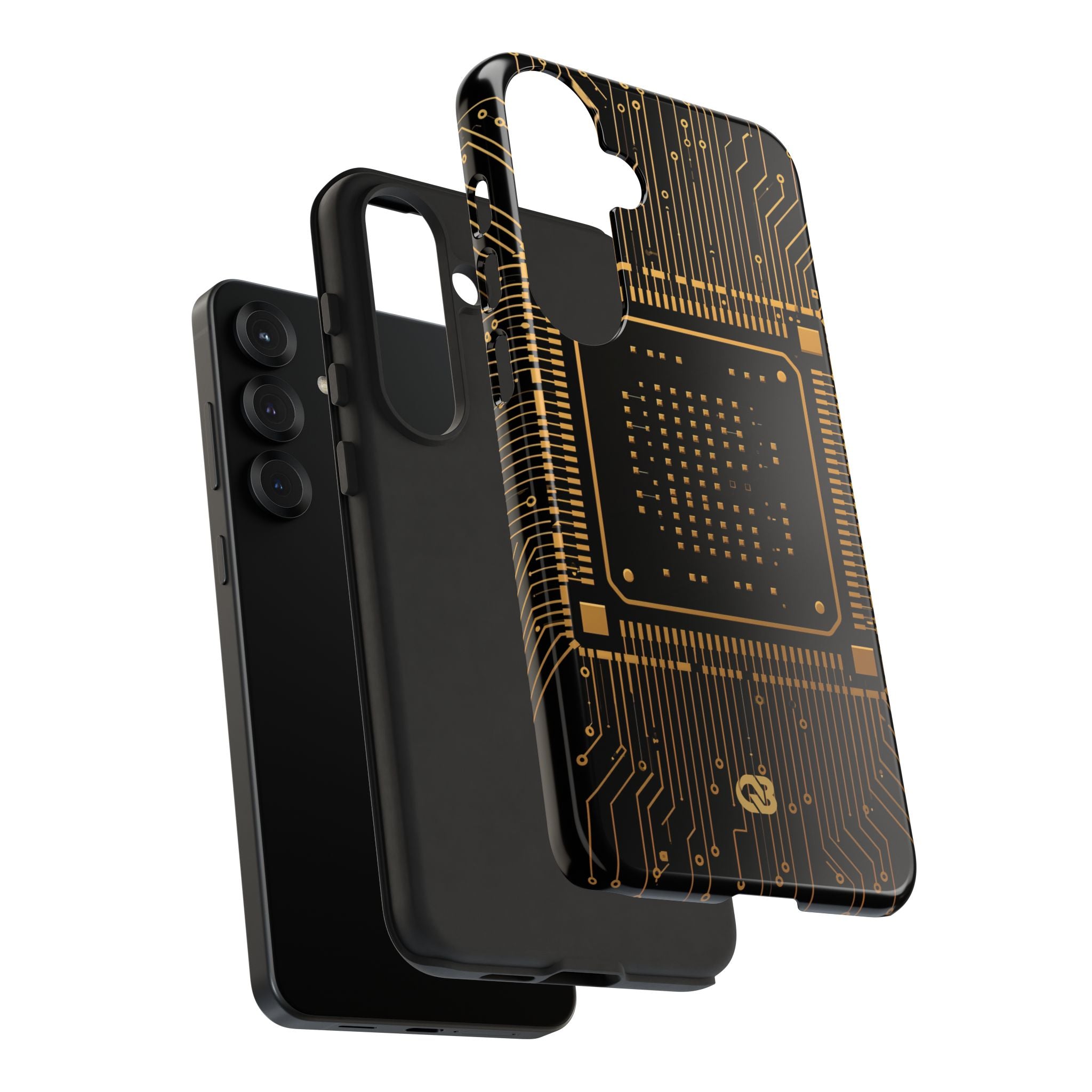 Gold Tough Phone Case for Samsung - Cyber Gold Processor