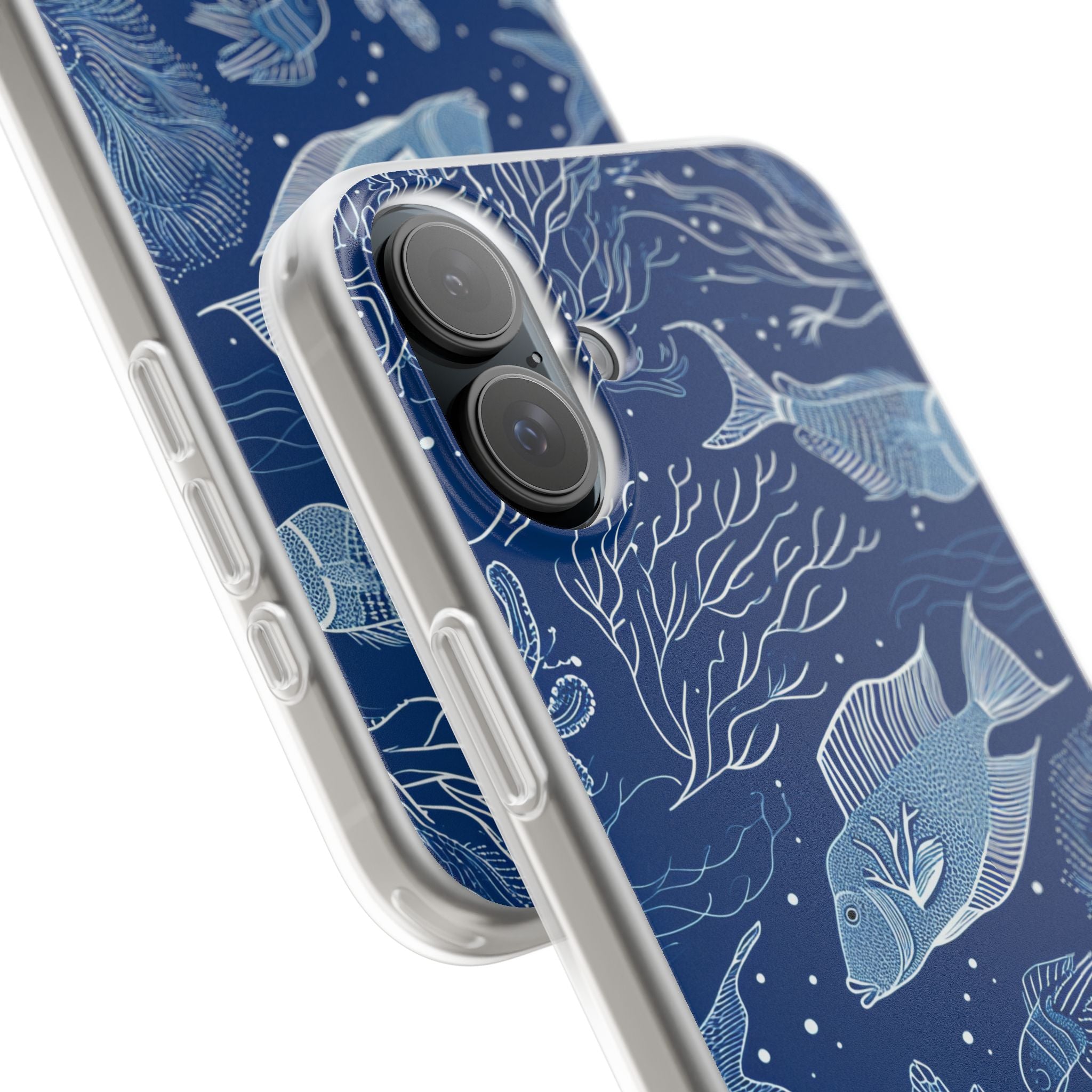 Navy Scale Reef iPhone 16 Plus Case - Soft