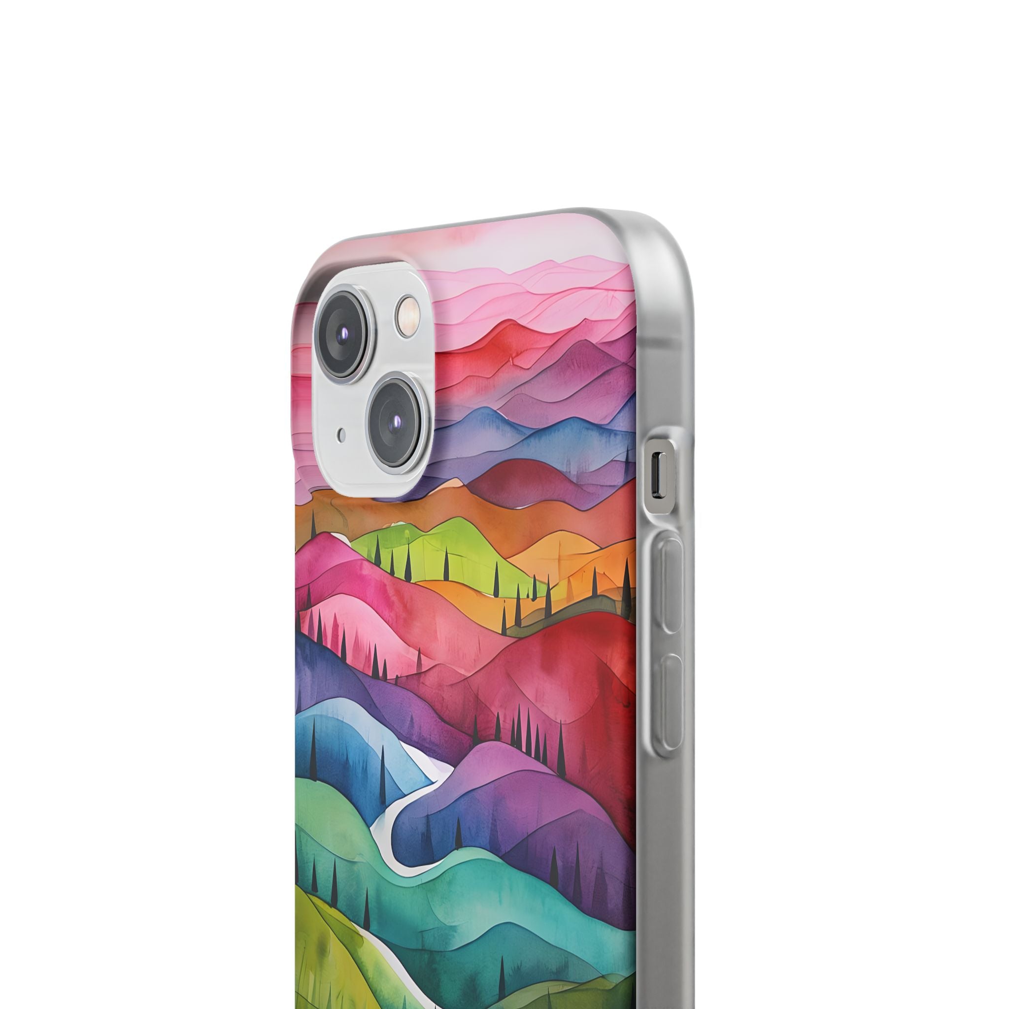 Fluid Rainbow Ridge · Soft Hoesje voor iPhone