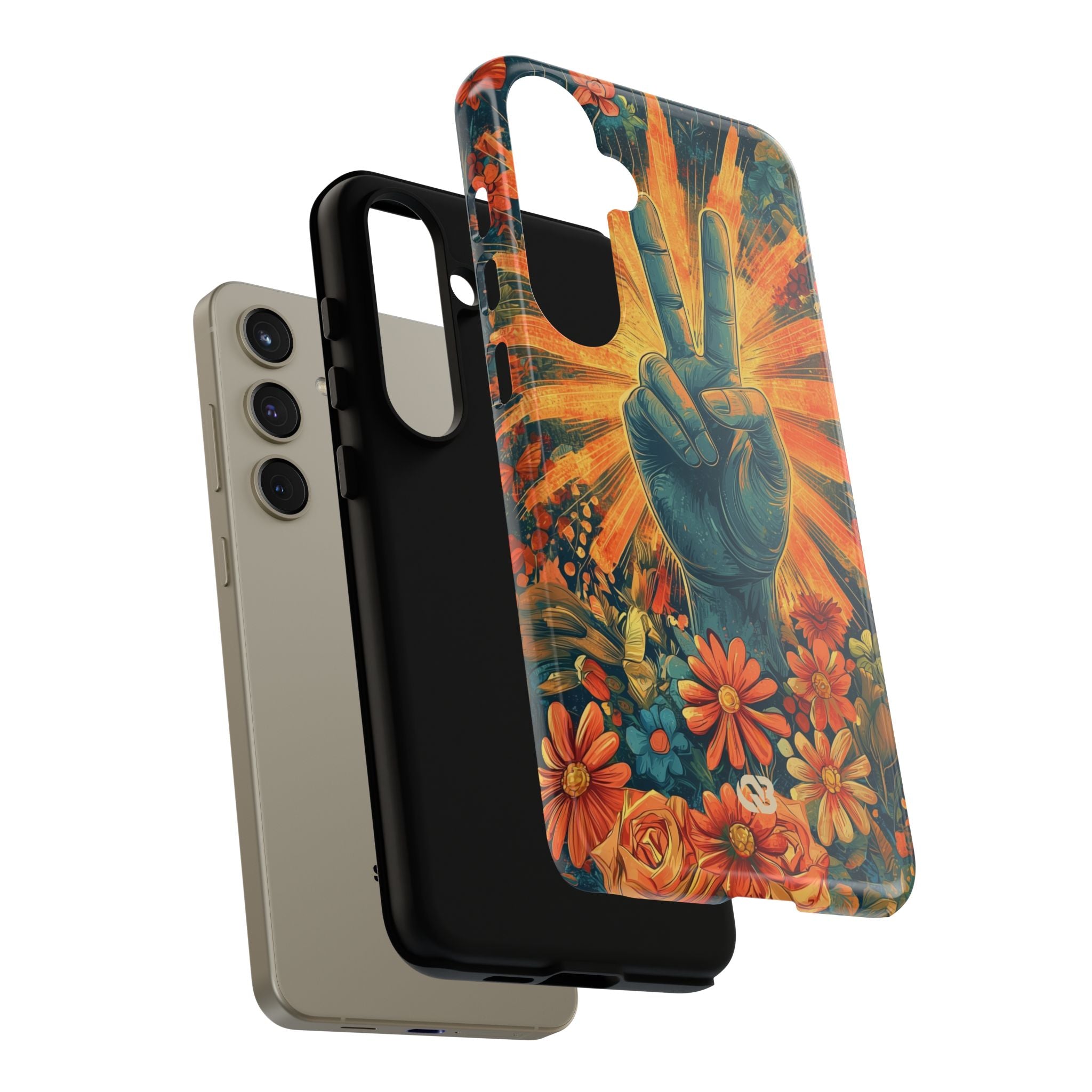 Fleur de paix radieuse · Coque de téléphone Tough pour Samsung