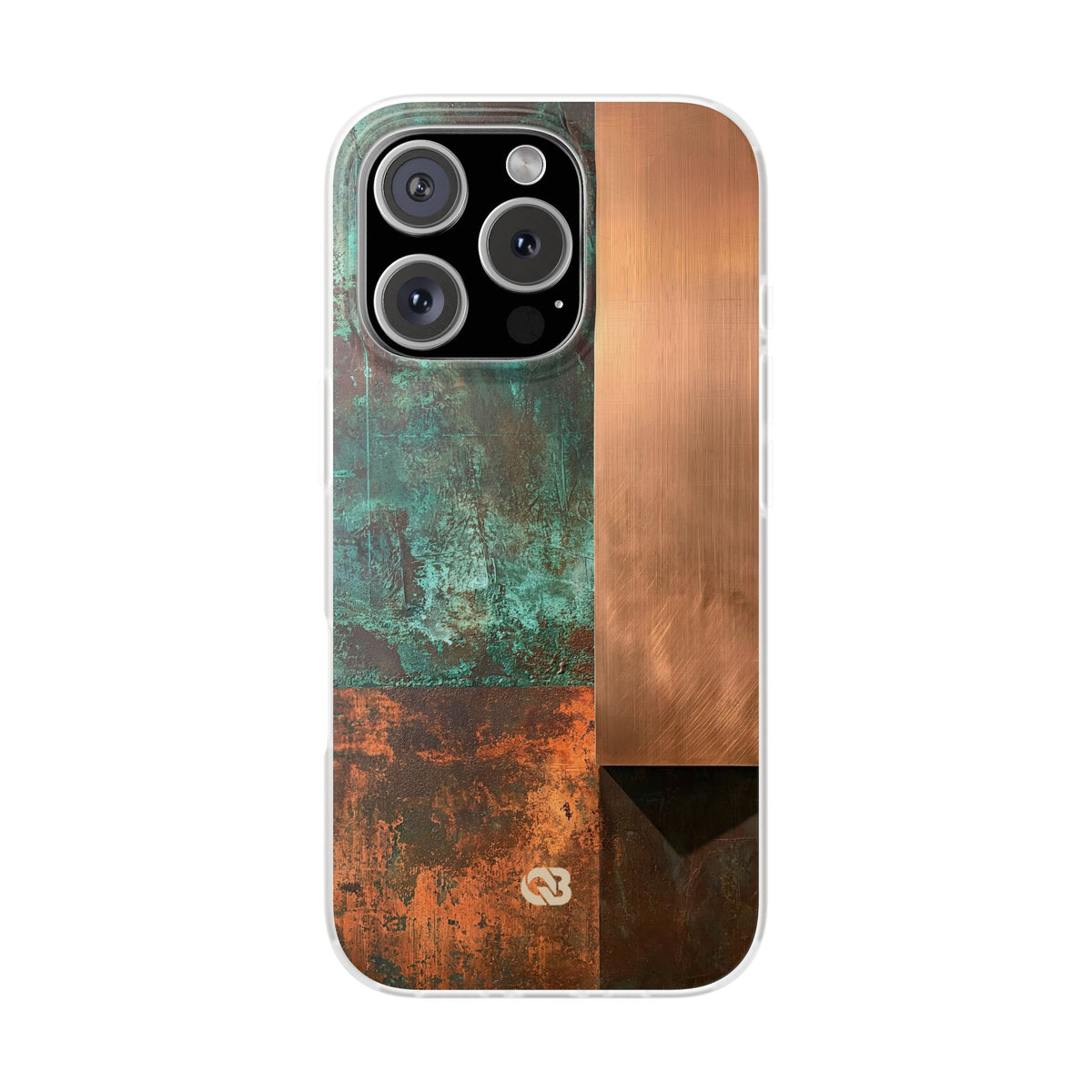 Teal Lite Phone Case for iPhone - Verdigris Copper Slab