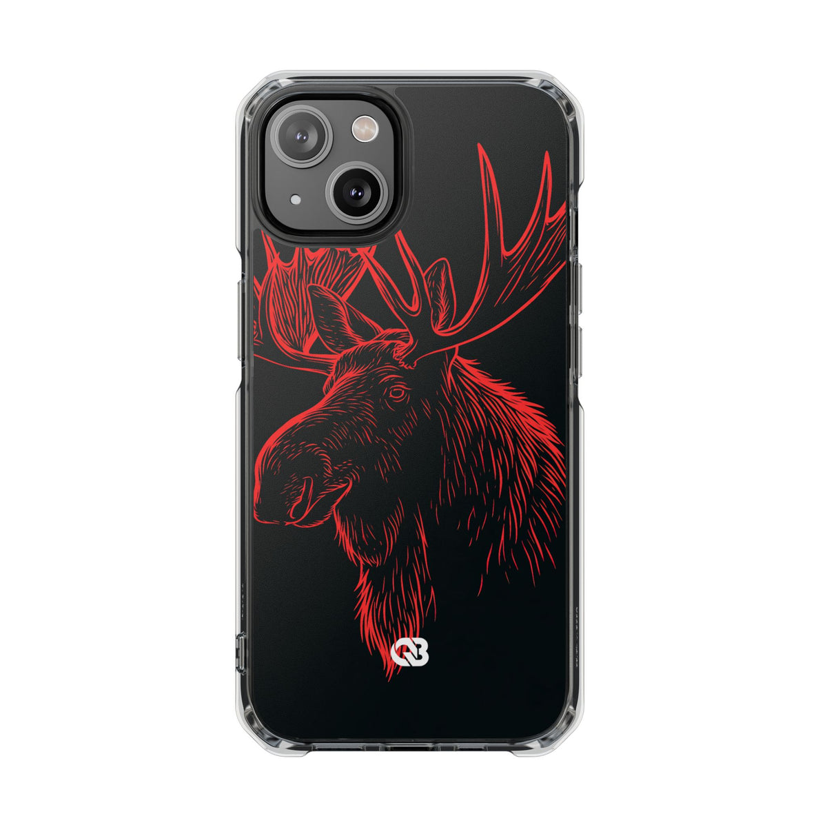 Nordic Elk · Clear Impact Magnetic Phone Case for iPhone · Black
