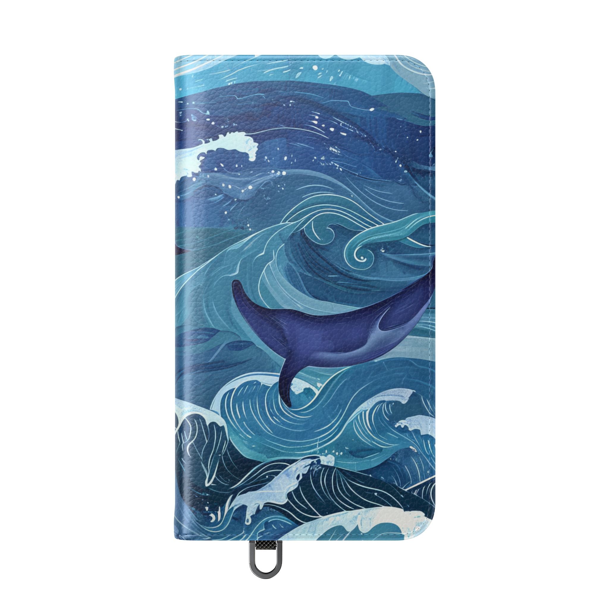 Delfiini Aalto Tanssi - Samsung S24 Plus -lompakkokotelo