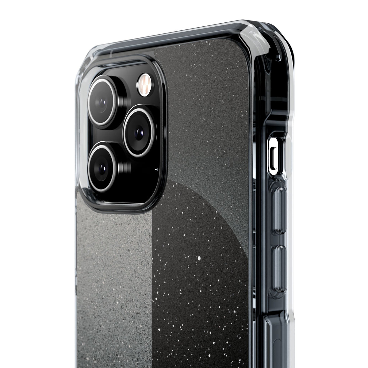 Black Impact MagSafe Phone Case for iPhone - Lunar Static Orbit