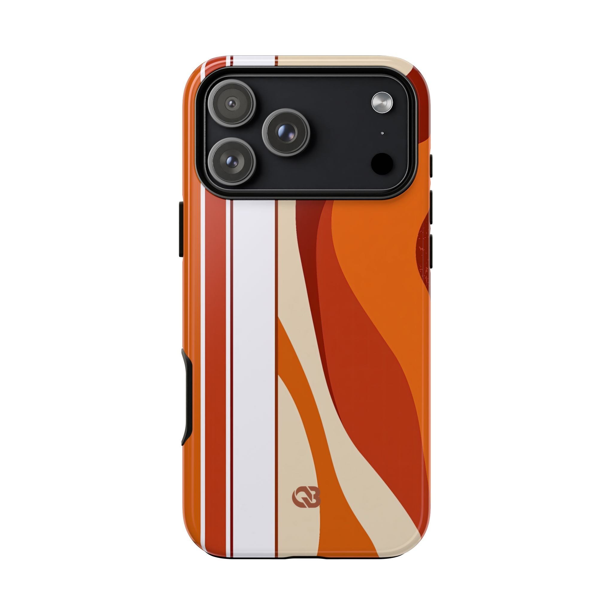 Orange Tough Phone Case for iPhone - Terracotta Metro Line
