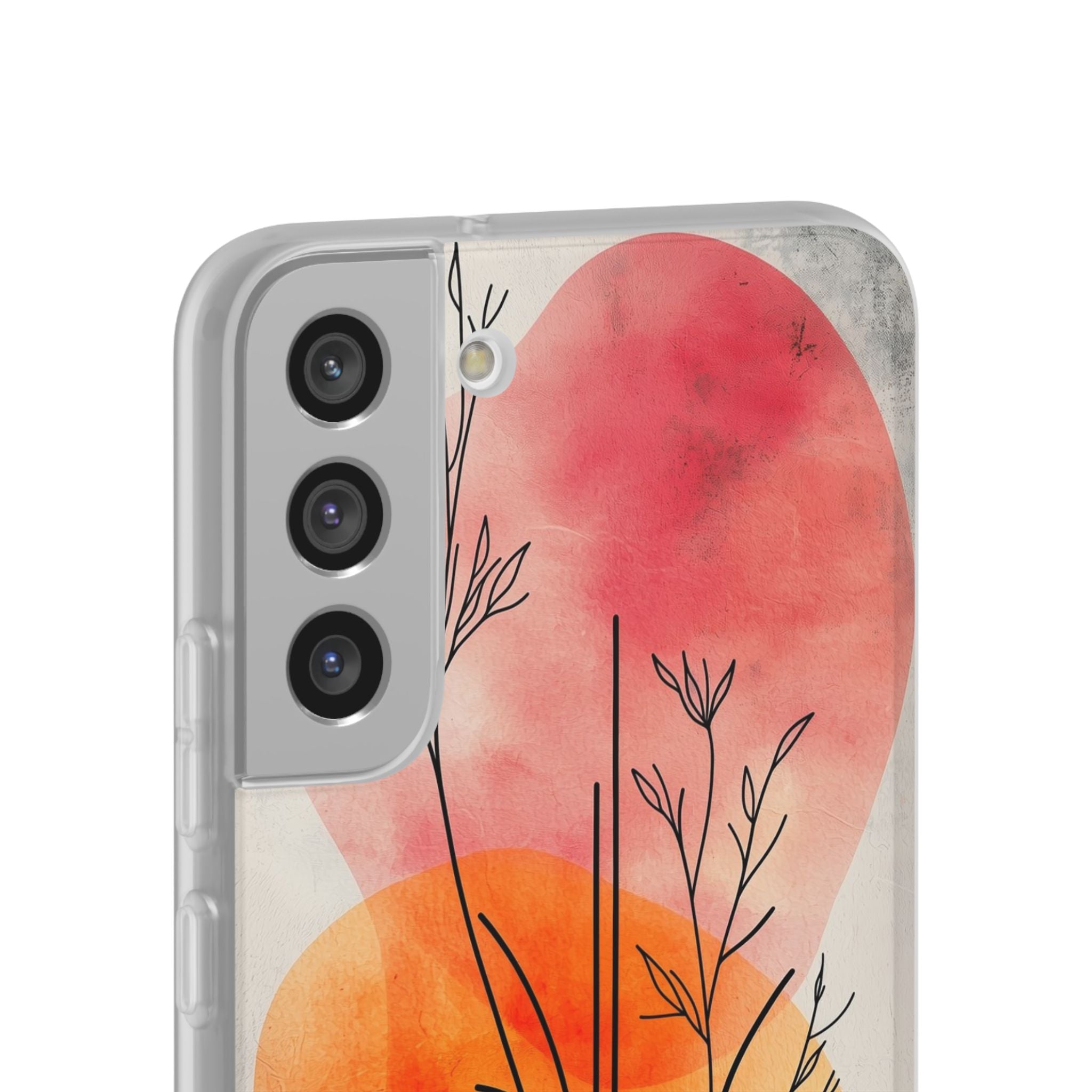 Curved Stem Sunset Samsung S22 Plus Case - Soft