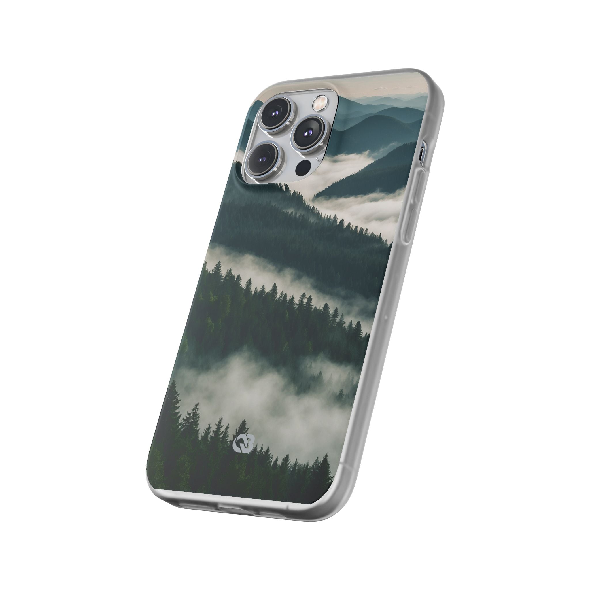 Misty Pine Peaks · Soft Hoesje voor iPhone