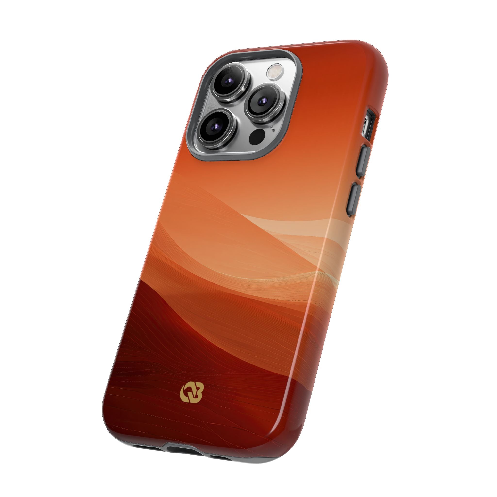 Orange Tough Phone Case for iPhone - Crimson Dune Gradient