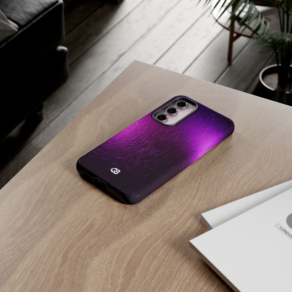 Violet Cyber Circuit · Tough Phone Case for Samsung · Purple