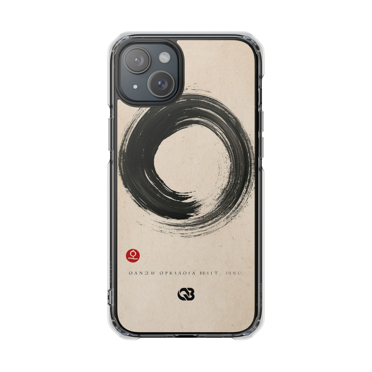 Zen Ensō Circle · Clear Impact Magnetic Phone Case for iPhone · Beige