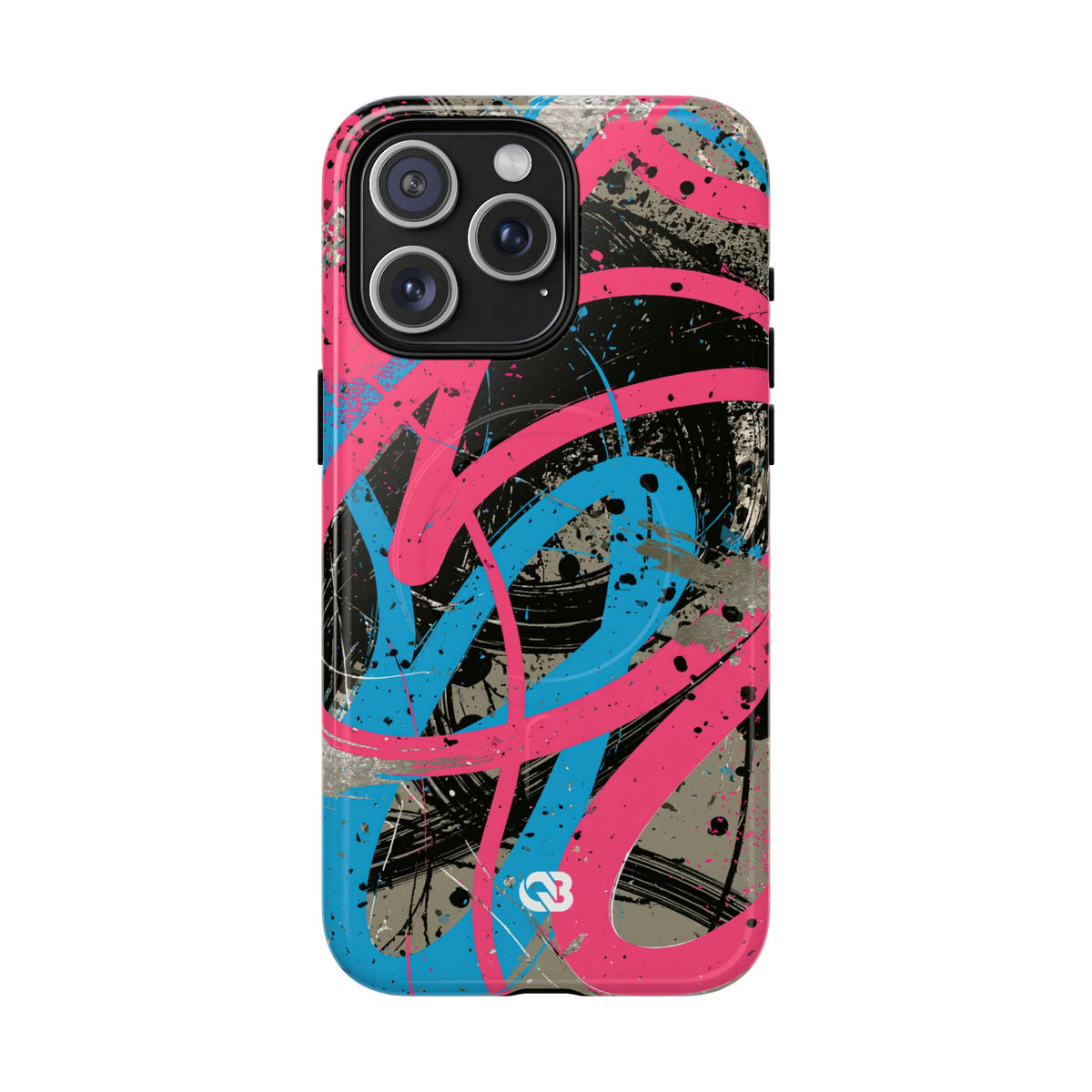 Cyber Splatter Flow · Tough 2.0 Magnetic Phone Case for iPhone · Pink