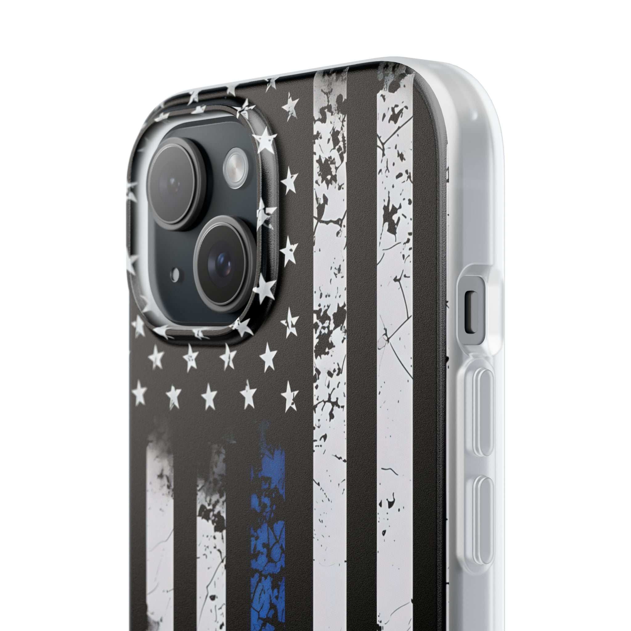 Gritty Cobalt Flag · Soft Phone Case for iPhone