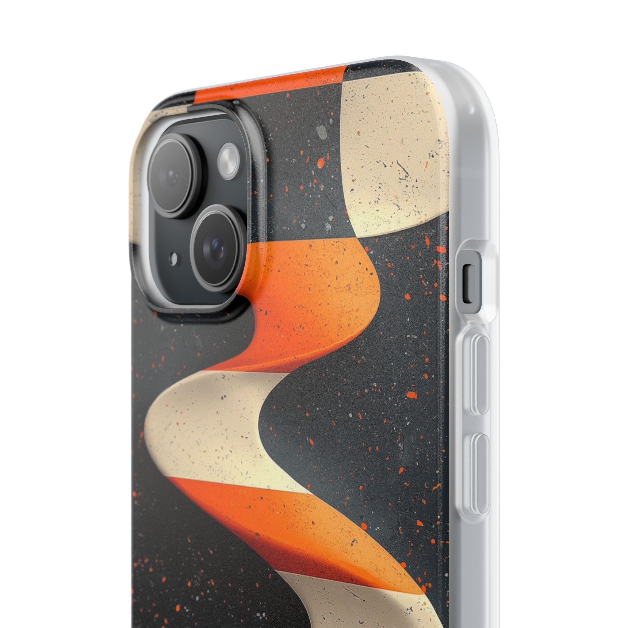 Orange Grit Twist · Coque de téléphone Soft pour iPhone