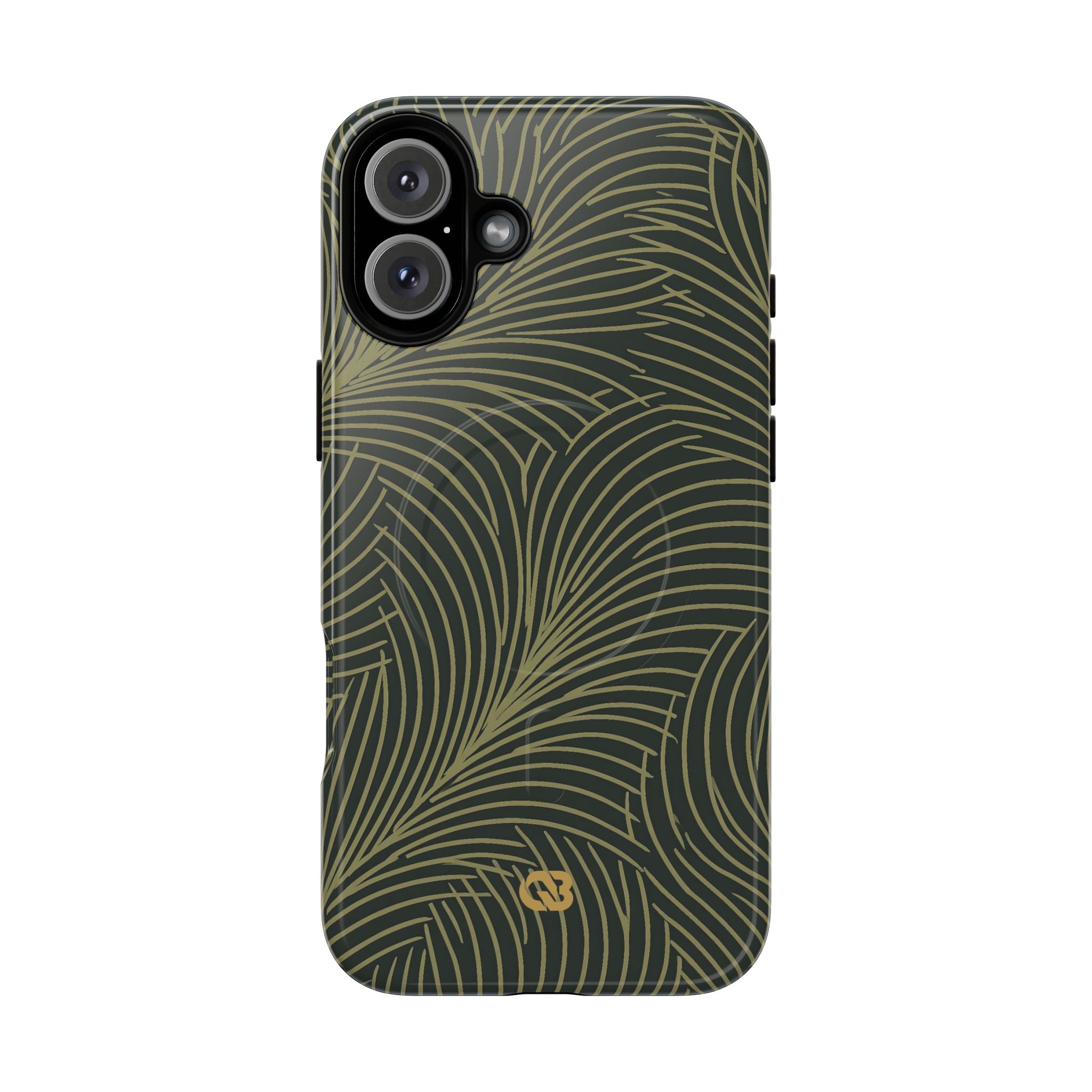 Green Tough 2.0 Magsafe Phone Case for iPhone - Dark Olive Plume