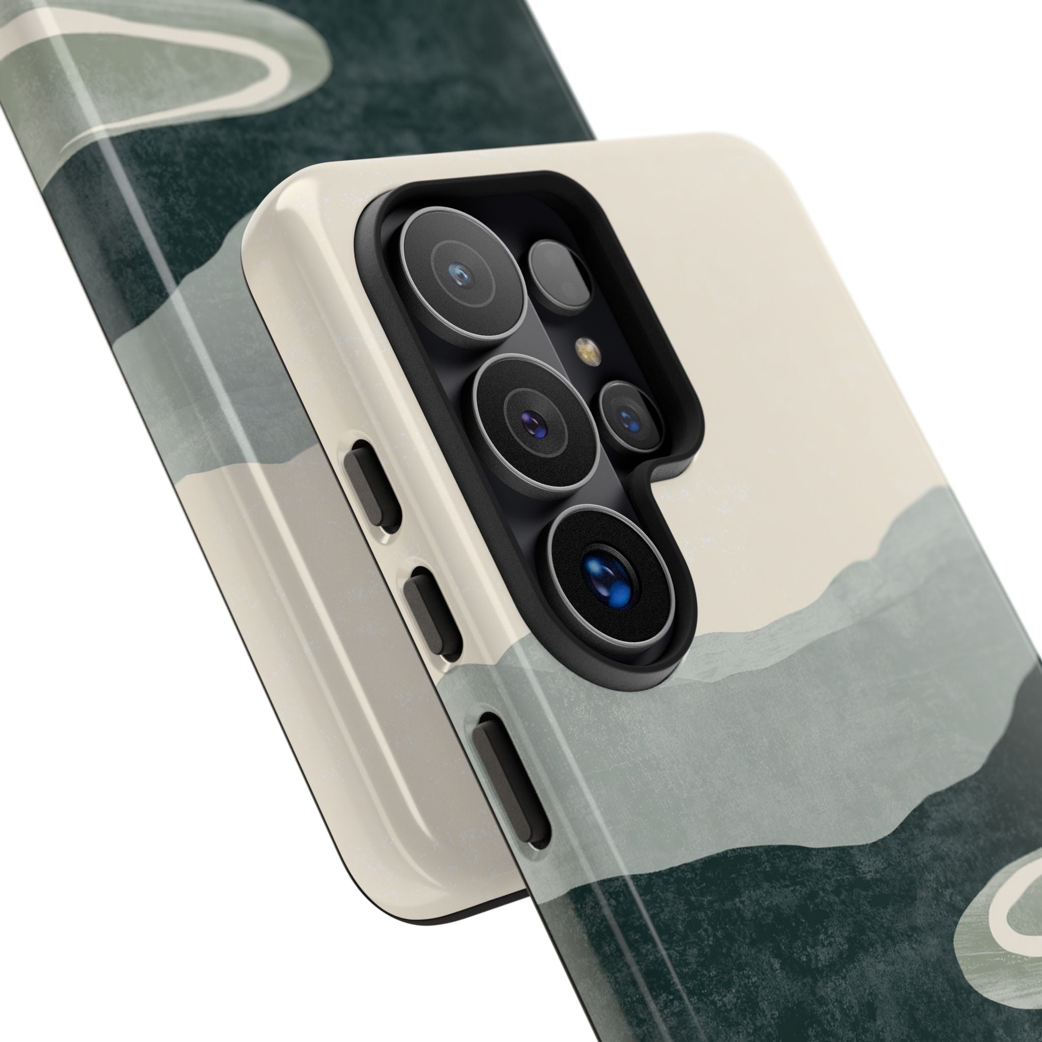Green Tough Phone Case for Samsung - Misty Sage Valley