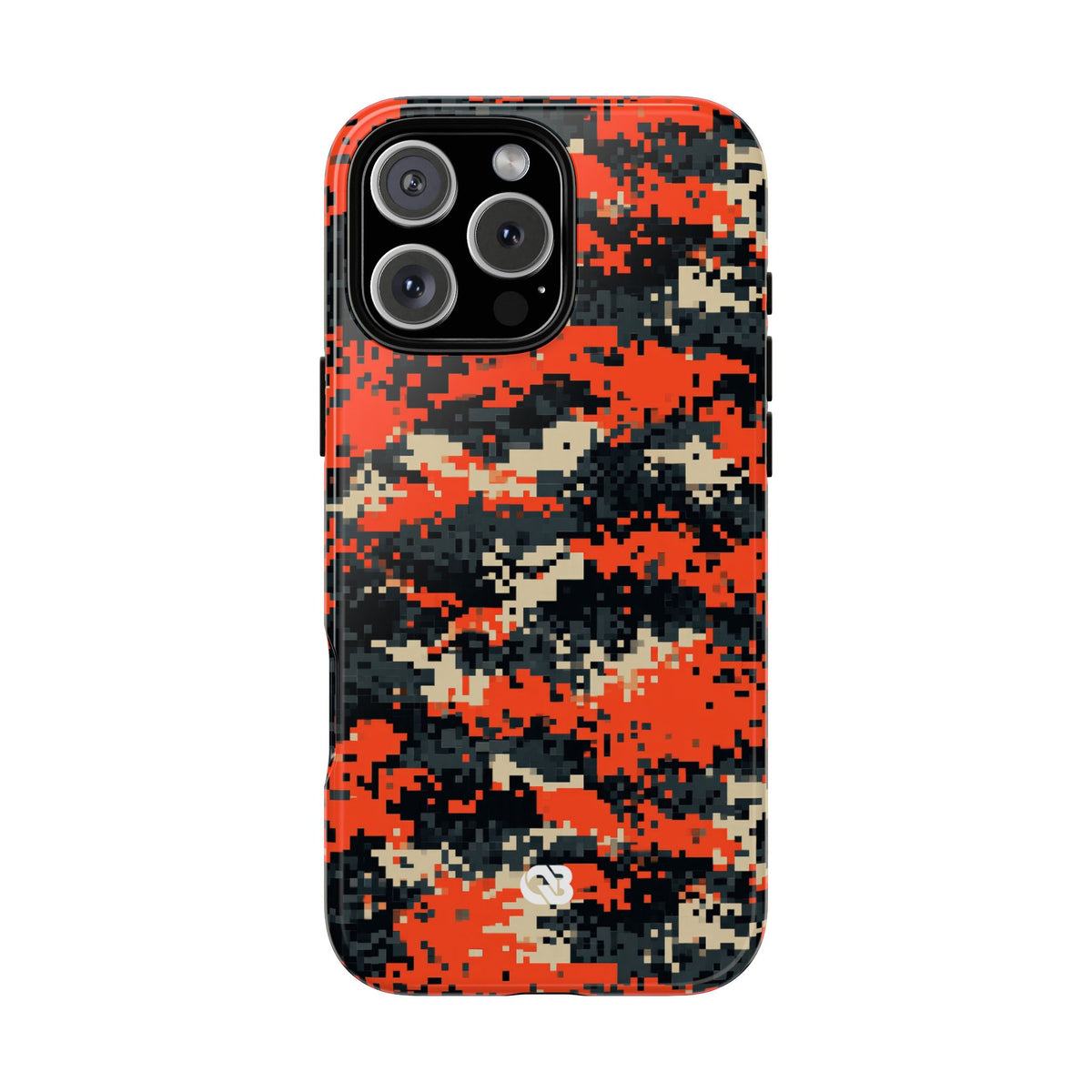 Signal Pixel Camo · Tough Phone Case for iPhone · Orange