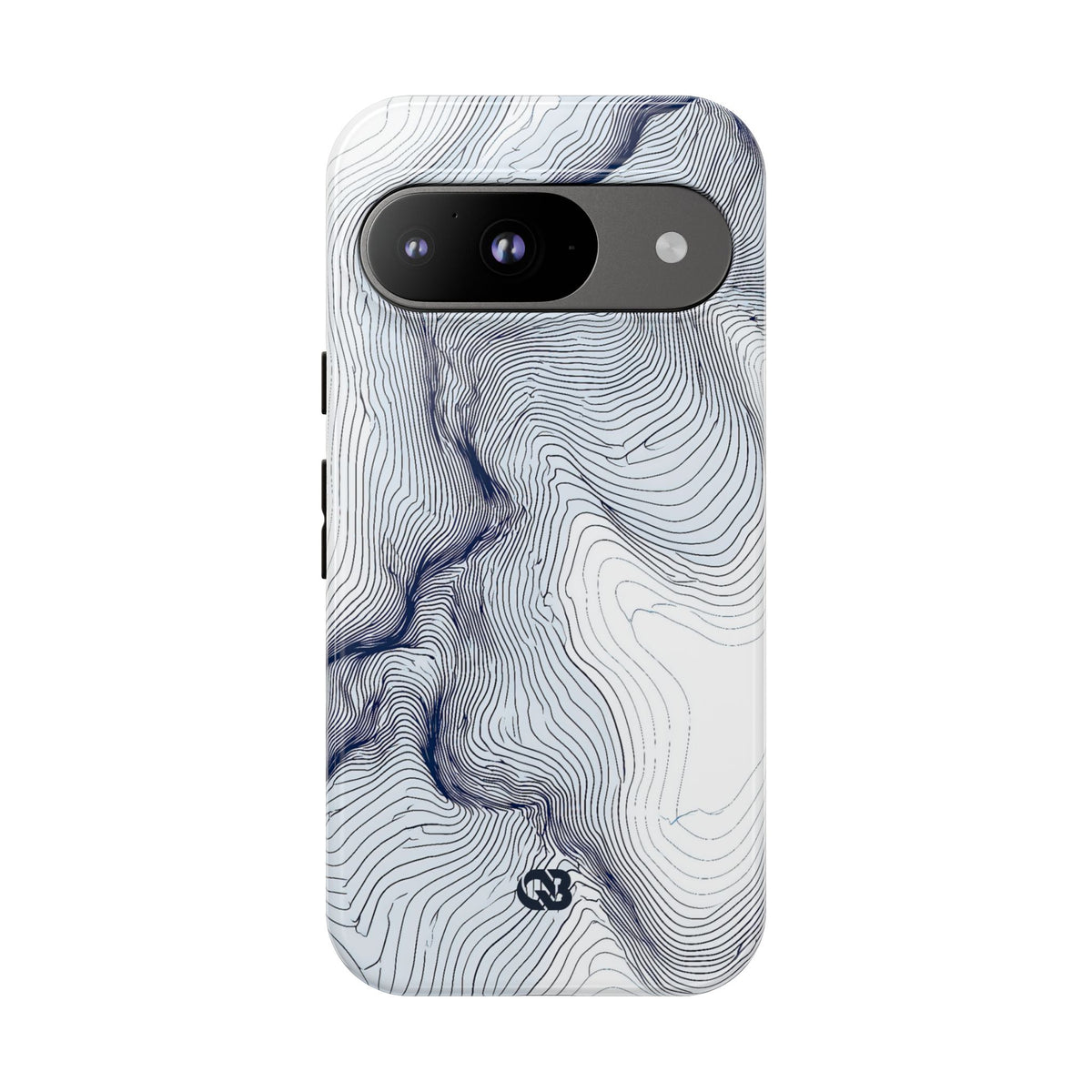 Nordic Ridge Contour · Tough Phone Case for Pixel · White