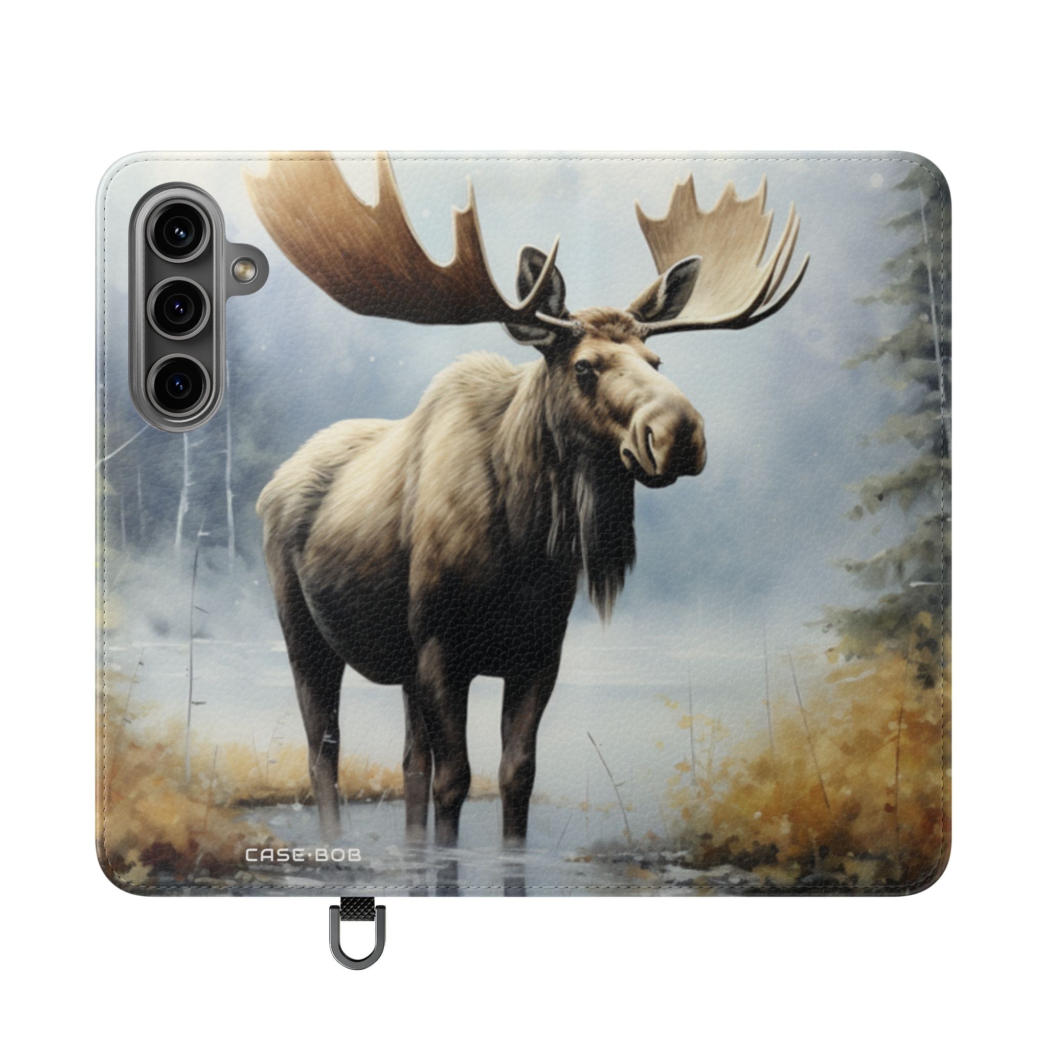 Misty Moose Reflection - Samsung S24 Case - Wallet