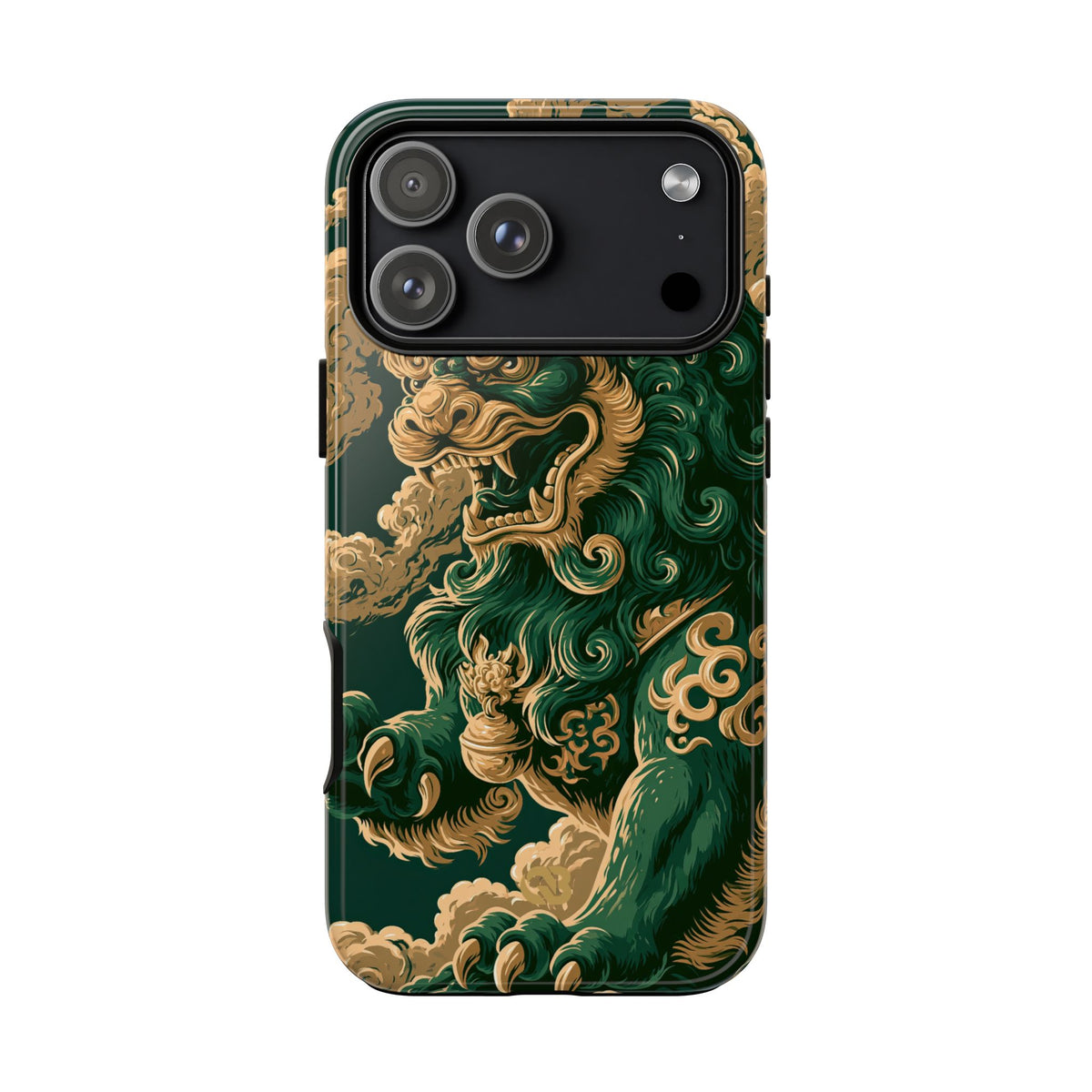Imperial Guardian Lion · Tough Phone Case for iPhone · Green