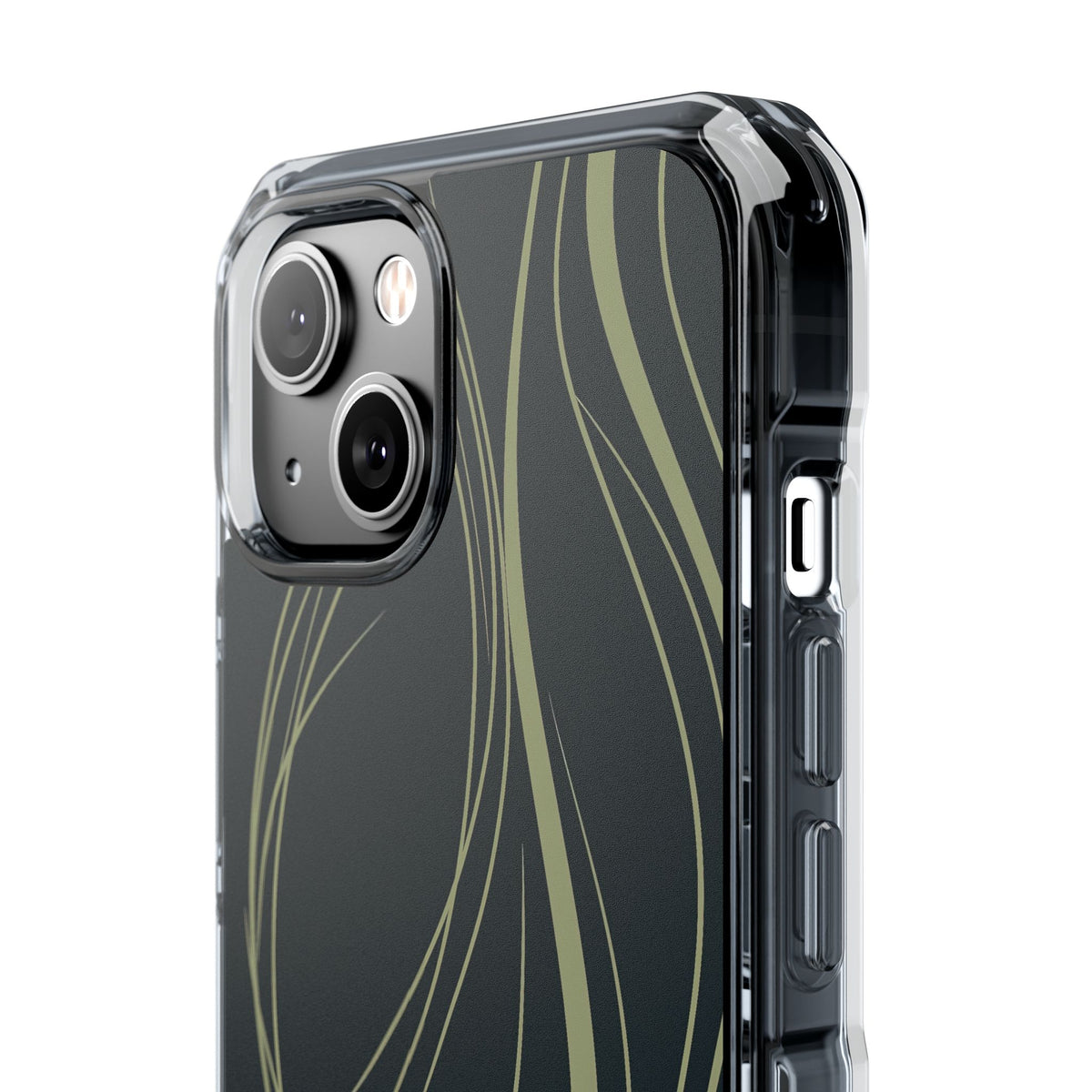 Serpentine Reeds · Clear Impact Magnetic Phone Case for iPhone · Green