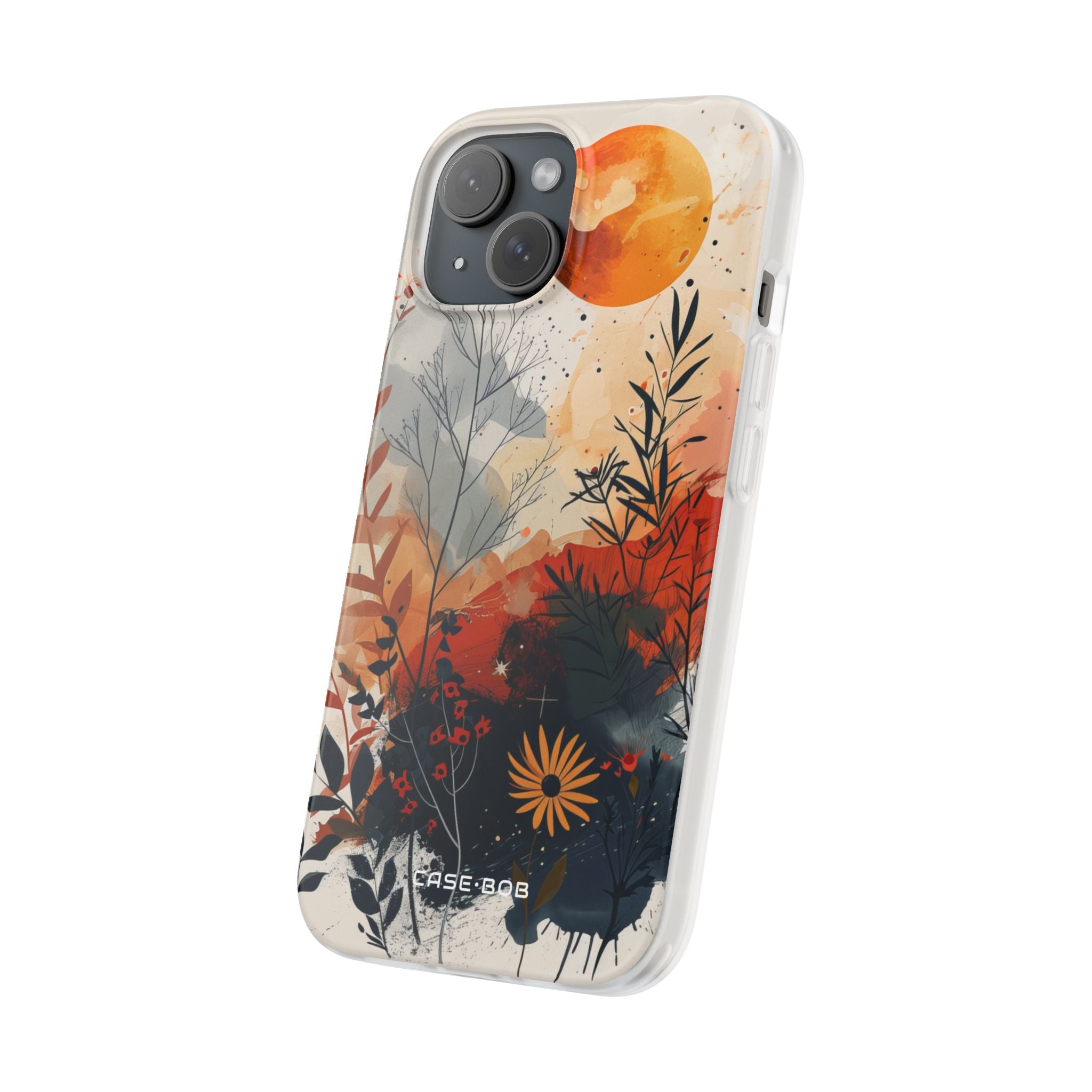 Orange Solstice iPhone 15 Case - Soft