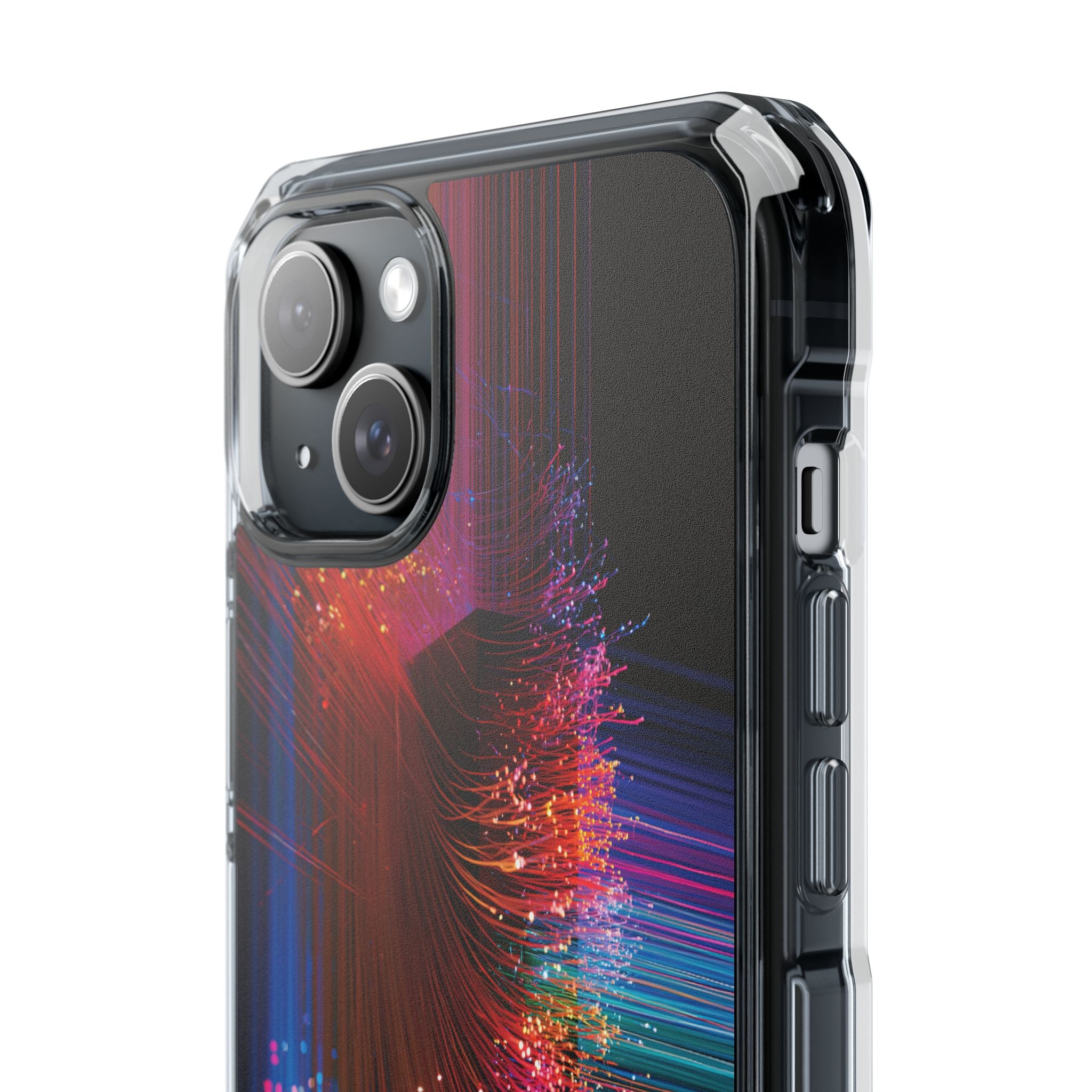 Black Impact MagSafe Phone Case for iPhone - Cyber Optic Streak