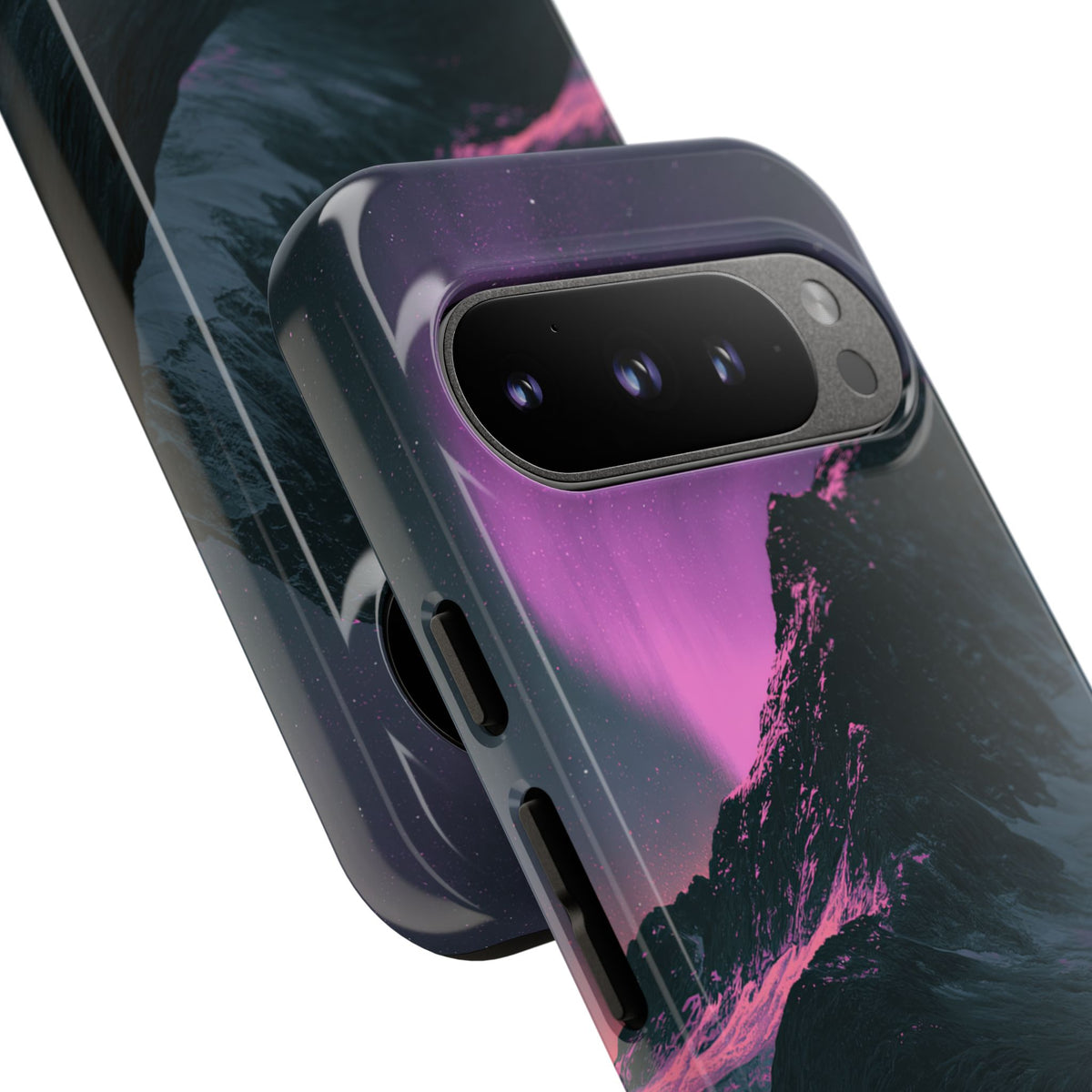 Arctic Aurora Summit · Tough Phone Case for Pixel · Black