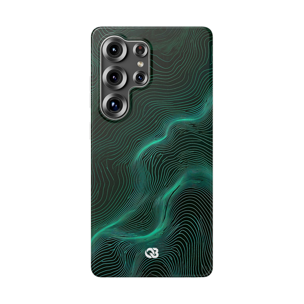 Teal Lite Phone Case for Samsung - Neon Jade Contour