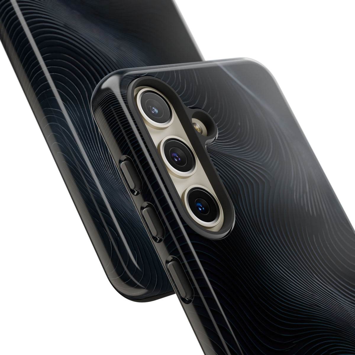Black Tough Phone Case for Samsung - Obsidian Ridge Flux