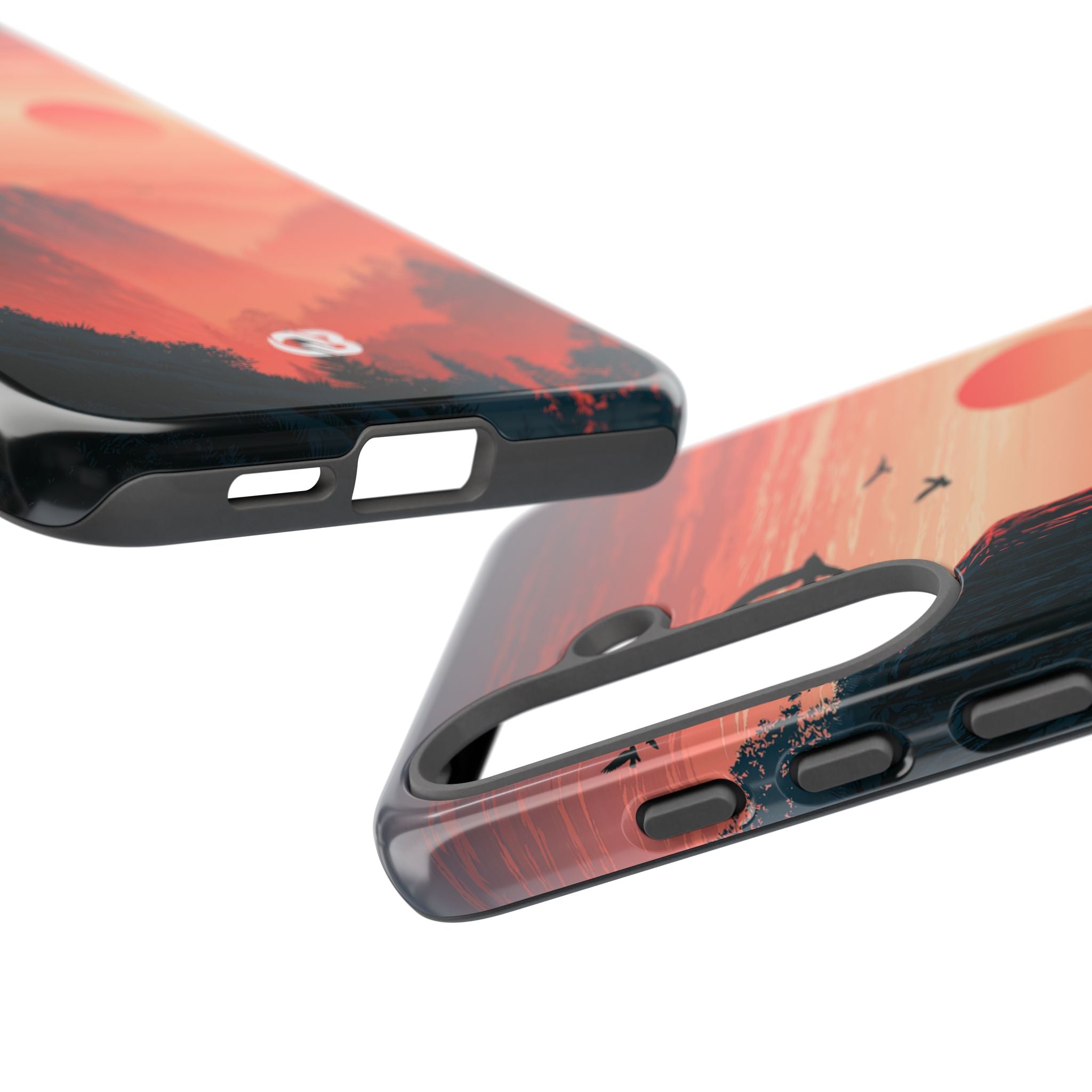 Orange Tough Phone Case for Samsung - Crimson Ridge Flight