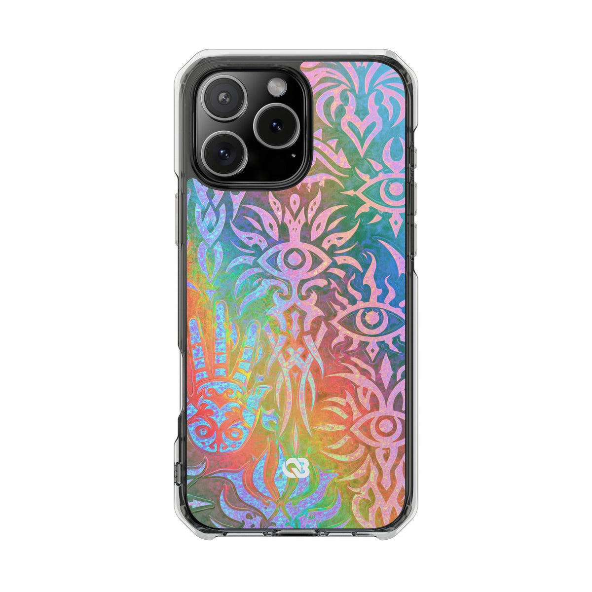 Chromatic Mystic Sigil · Clear Impact Magnetic Phone Case for iPhone · Blue