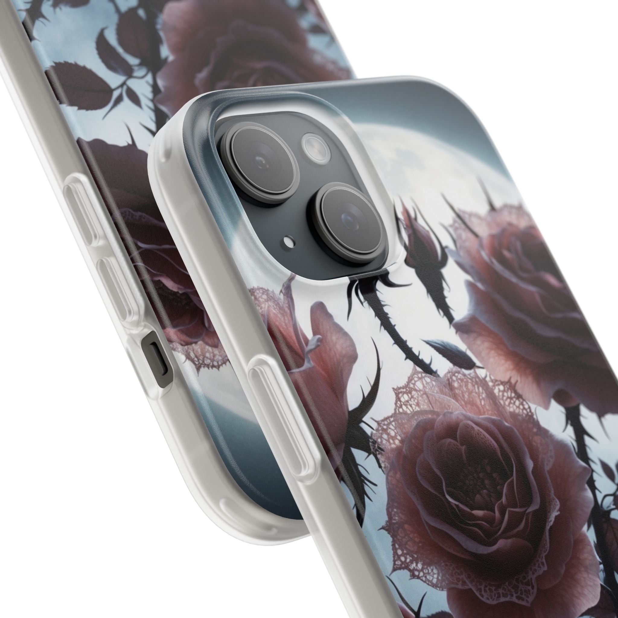 Lunar Lace Petals · Soft Coque de téléphone pour iPhone