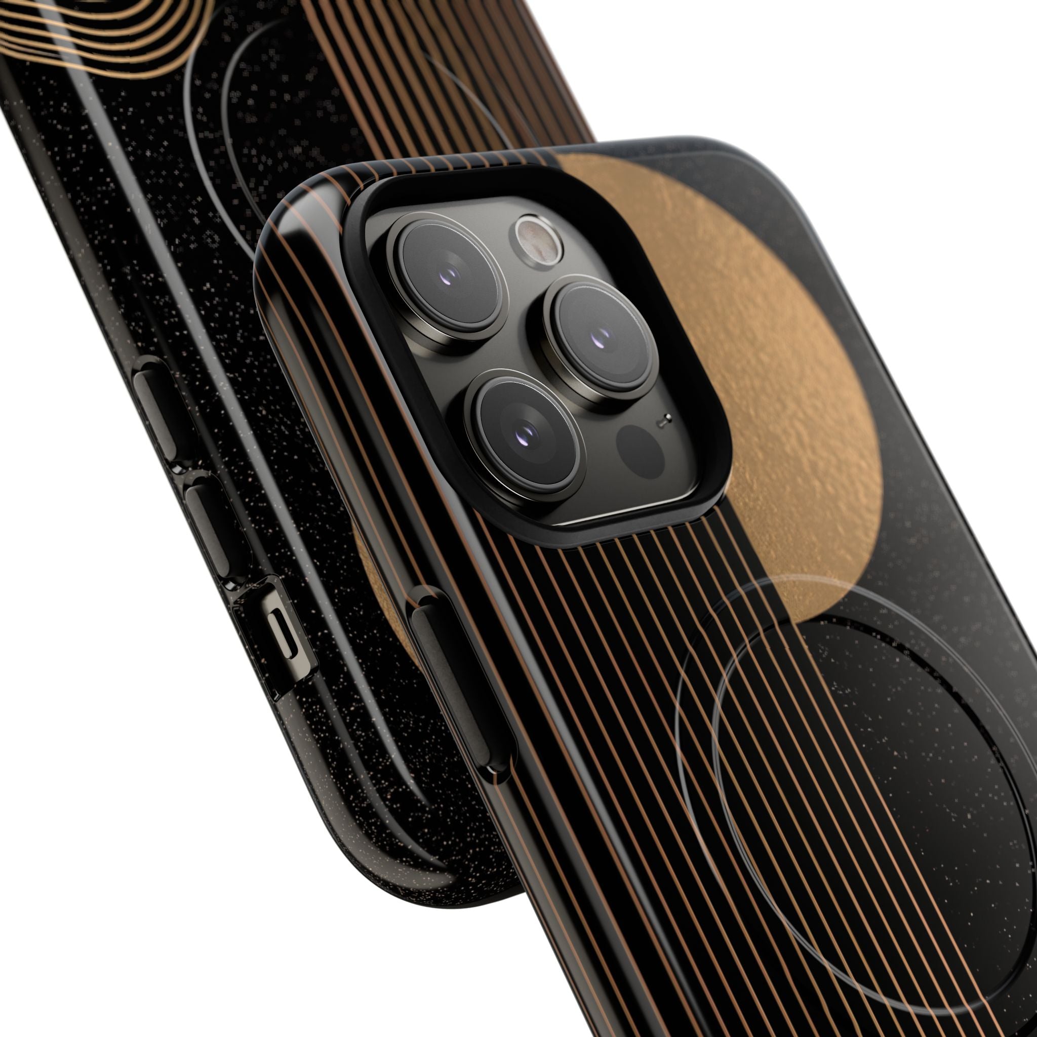 Gold Tough 2.0 Magsafe Phone Case for iPhone - Gilded Obsidian Dunes