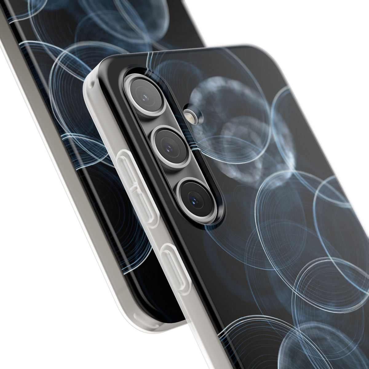 Blue Lite Phone Case for Samsung - Cyan Pulse Ripple
