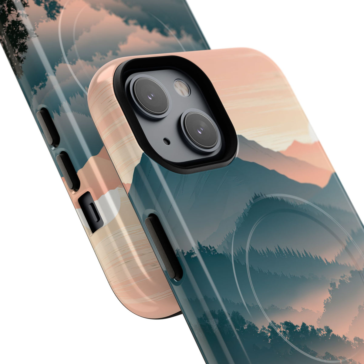 Misty Pine Summit · Tough 2.0 Magnetic Phone Case for iPhone · Green