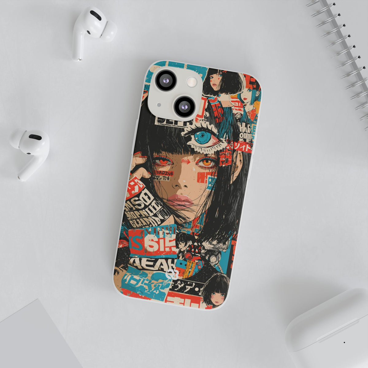 Shibuya Street Collage · Lite Phone Case for iPhone · Red