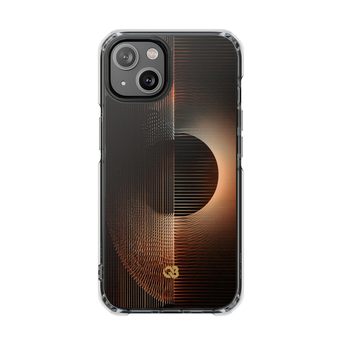 Amber Meridian · Clear Impact Magnetic Phone Case for iPhone · Black