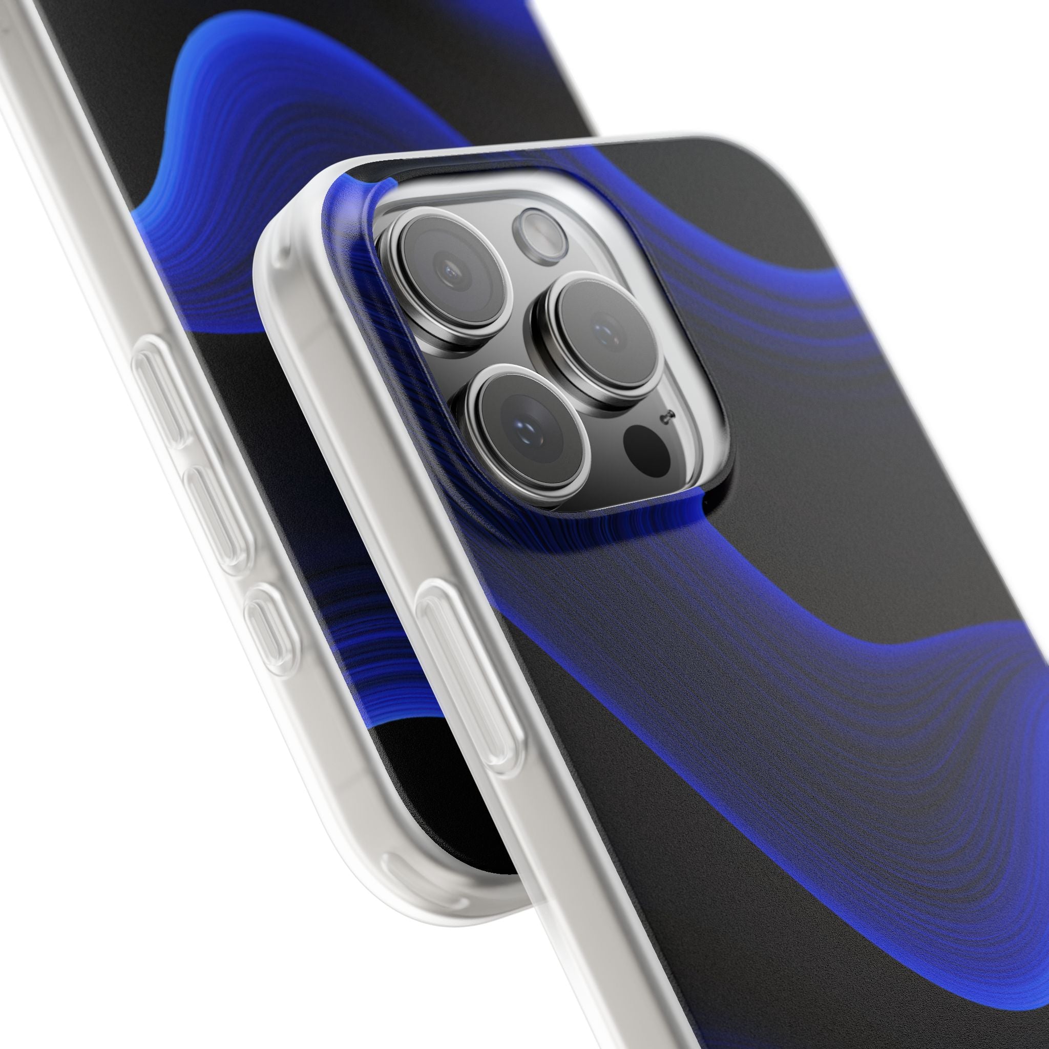 Blue Lite Phone Case for iPhone - Electric Cobalt Flow