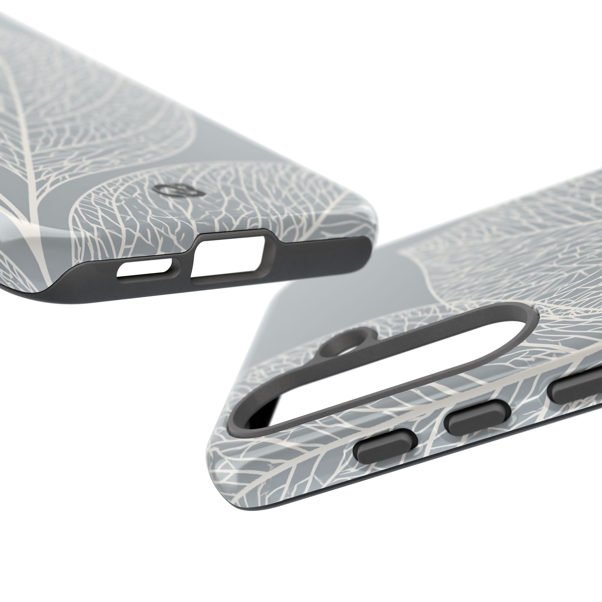 Grey Tough Phone Case for Samsung - Frosted Ash Veins